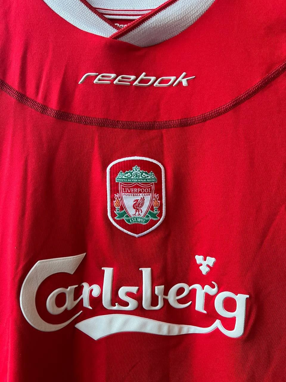 Reebok 2002/04 LIVERPOOL FC HOME SOCCER JERSEY FOOTBALL SHIRT SZ S Size US S / EU 44-46 / 1 - 4 Thumbnail