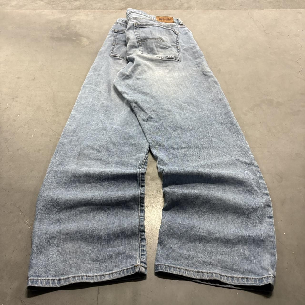Joseph Abboud Crazy Vintage Y2K/2000s Super Baggy Skater Joseph Abboud Streetwear Style Light Blue Wash Denim Jeans! Size US 38 / EU 54 - 5 Thumbnail
