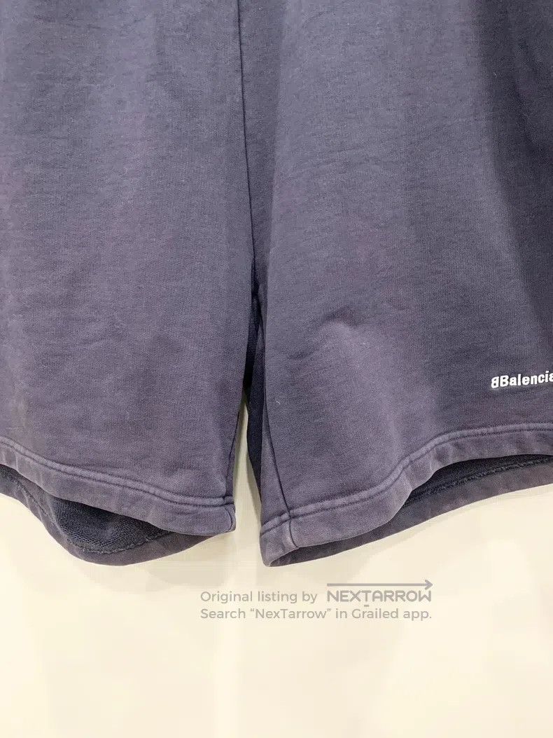 Balenciaga Balenciaga size S Water-washed purple embroidered logo sho Size US 27 - 4 Thumbnail