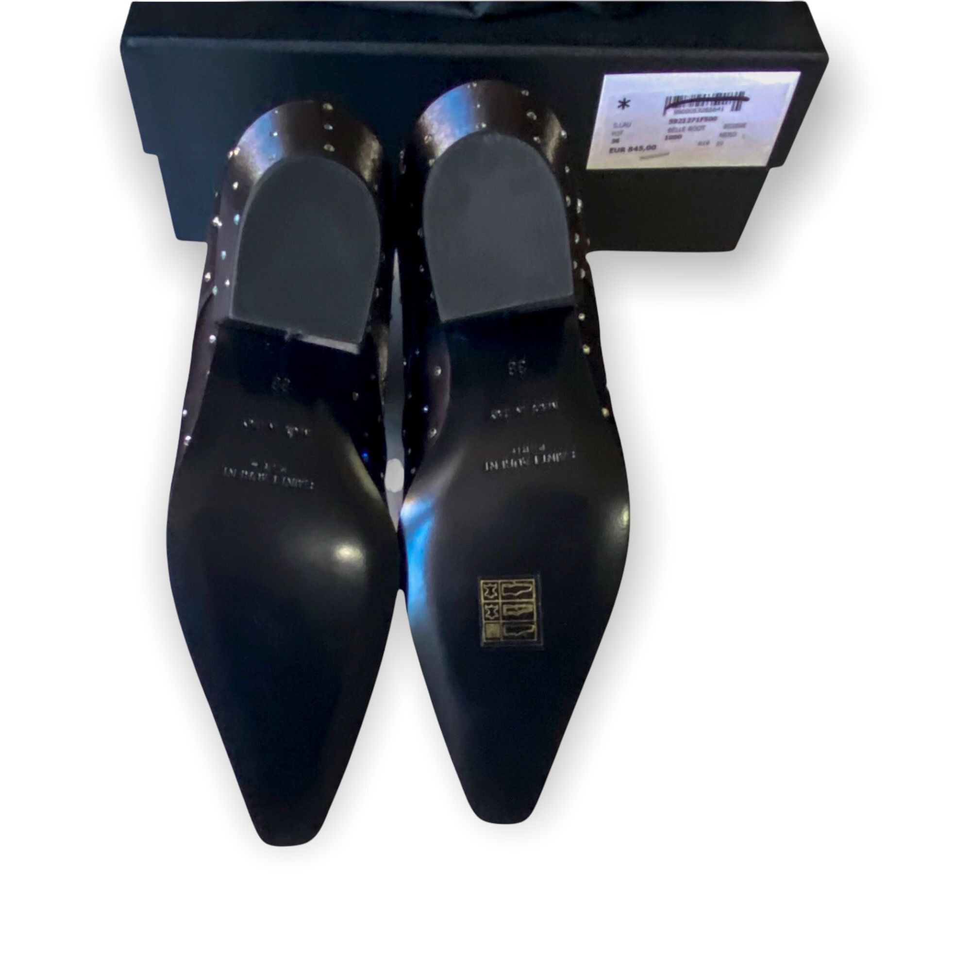 Saint Laurent Paris Saint Laurent A19 Belle Crystal Satin Ankle Boots 36 Size US 6 / IT 36 - 10 Thumbnail
