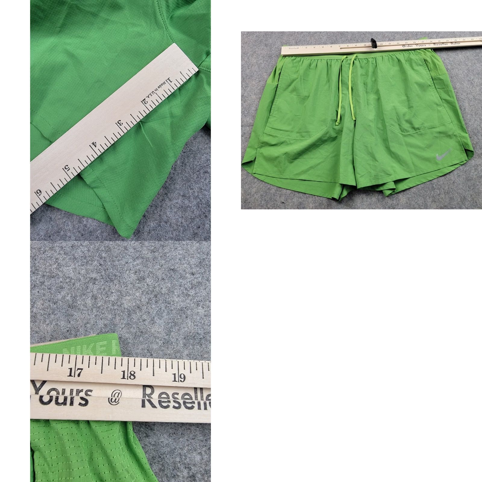 Nike Nike Running Shorts Mens 2XL Green Lined Drawstring Active NWT Shorts Size US 39 - 10 Thumbnail