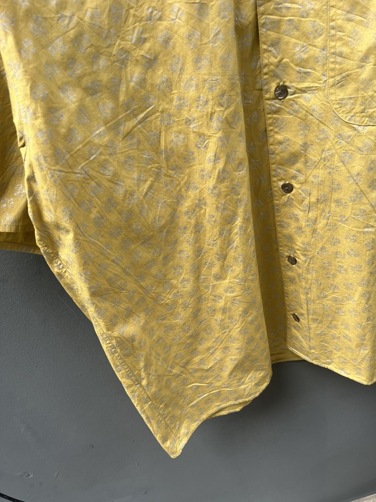 Gaultier Homme Objet 90s Junior Gaultier Collar Shirt Full Print flowers Size US L / EU 52-54 / 3 - 5 Thumbnail