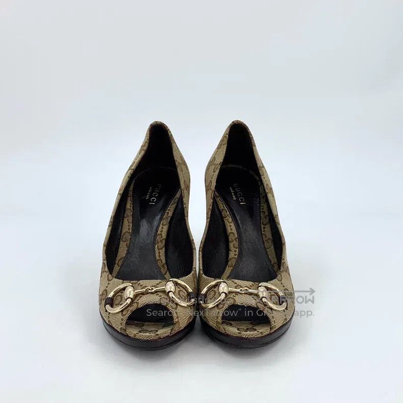 Gucci Gucci Brown logo old flower full print fish mouth horse bu Size US 6.5 / IT 36.5 - 3 Thumbnail