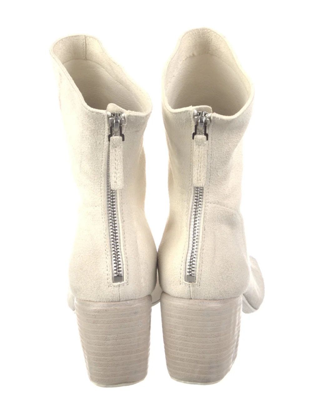 Marsell White suede heeled back zip boot Size US 8 / IT 38 - 4 Thumbnail