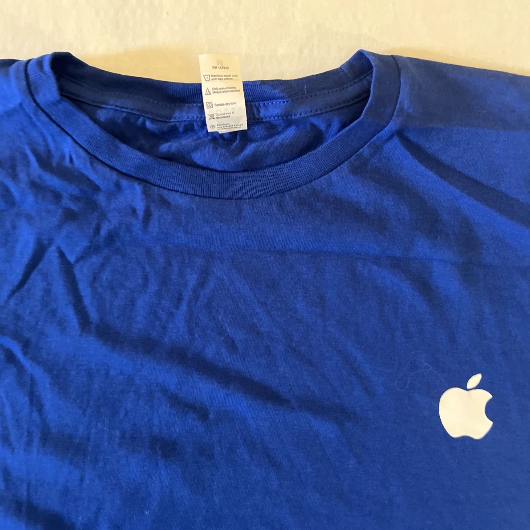 Apple VINTAGE Apple Mac Store S/S Shirt Medium Blue Genius Bar Employee Issued Official New Size US M / EU 48-50 / 2 - 2 Thumbnail