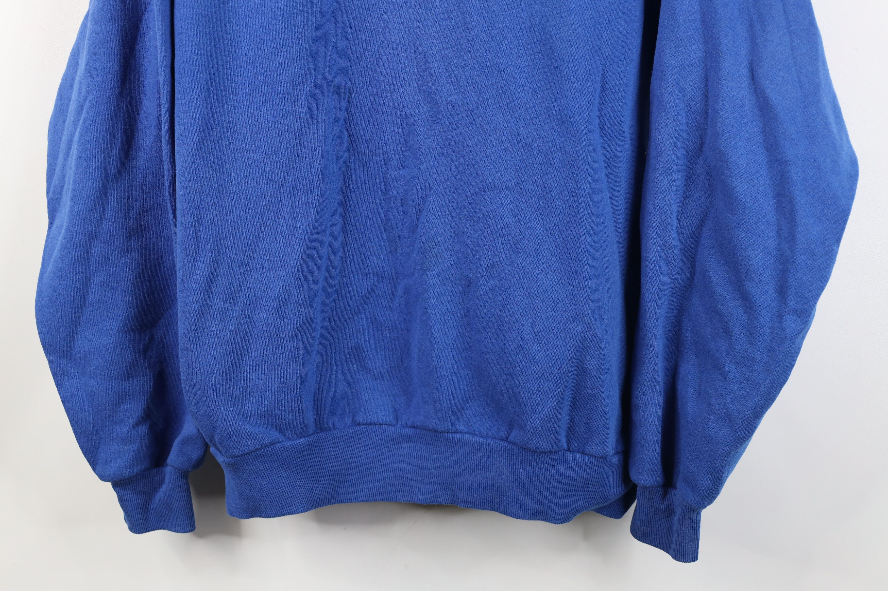 Vintage Vintage 90s Streetwear Crewneck Sweatshirt Royal Blue USA Size US XL / EU 56 / 4 - 3 Thumbnail
