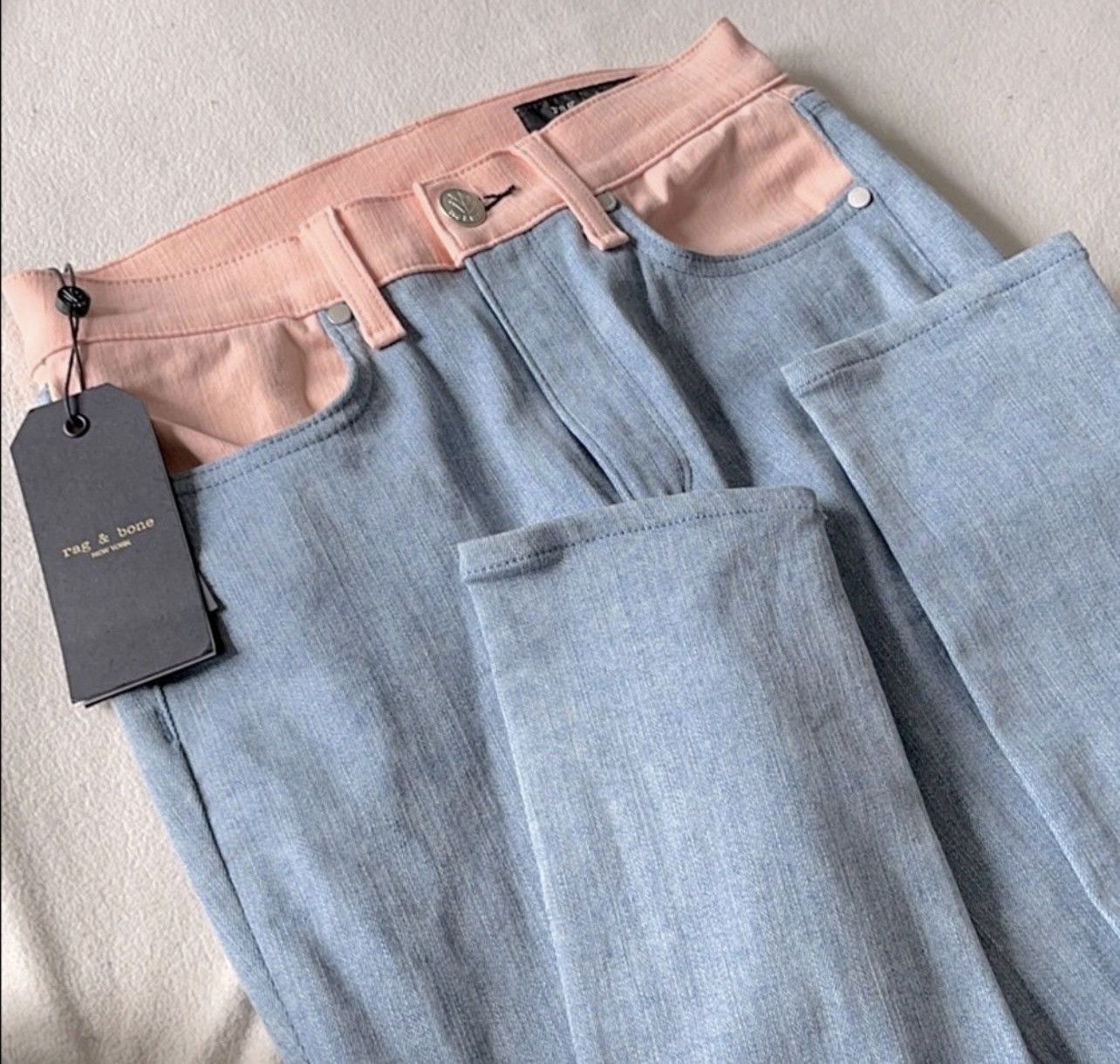 Rag & Bone Rag & Bone Japanese Denim Pink Trim stretch Jeans Size 27" / US 4 / IT 40 - 1 Thumbnail
