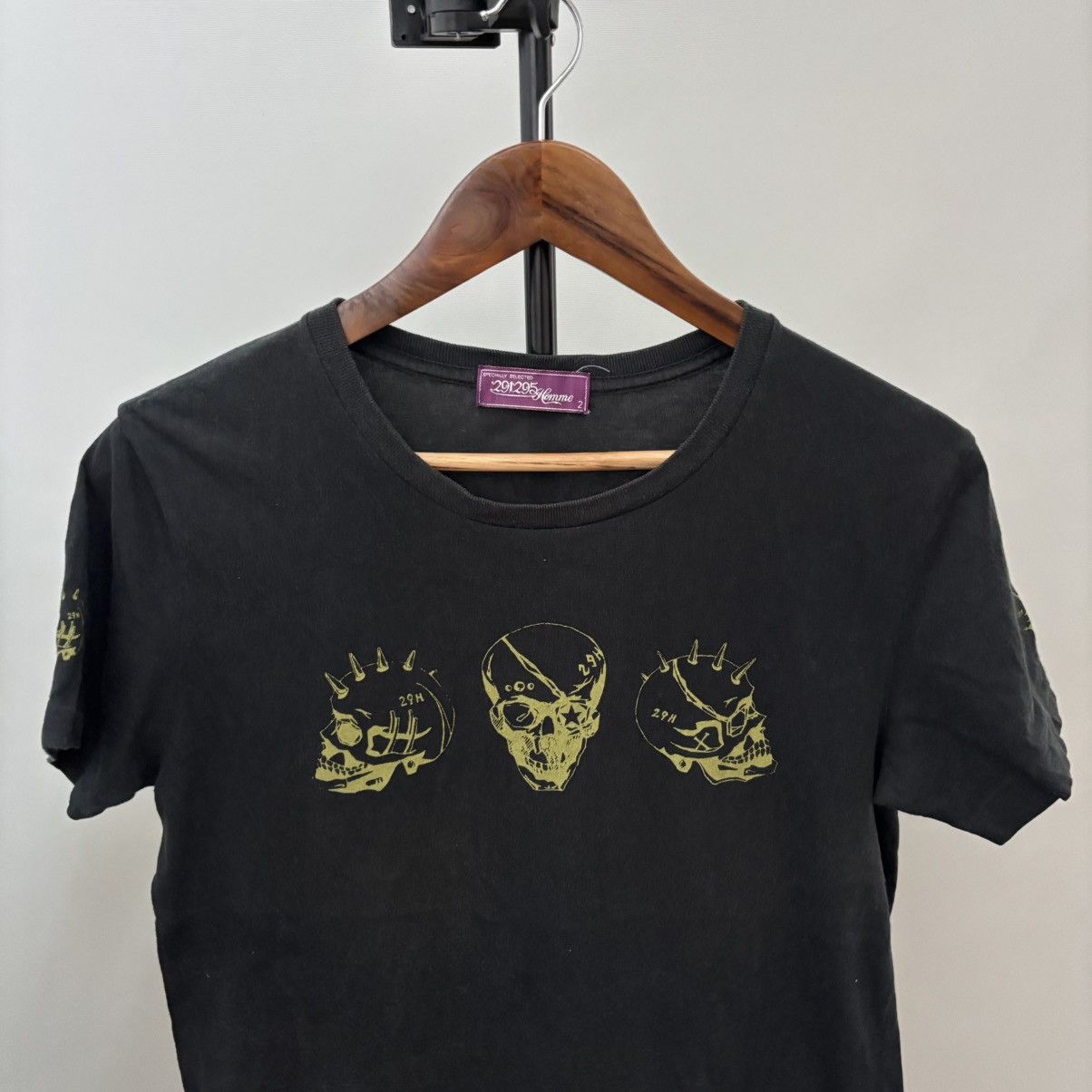 Japanese Brand 291295 Homme Skulls T Shirt Black 18.5x25 Size US S / EU 44-46 / 1 - 2 Thumbnail