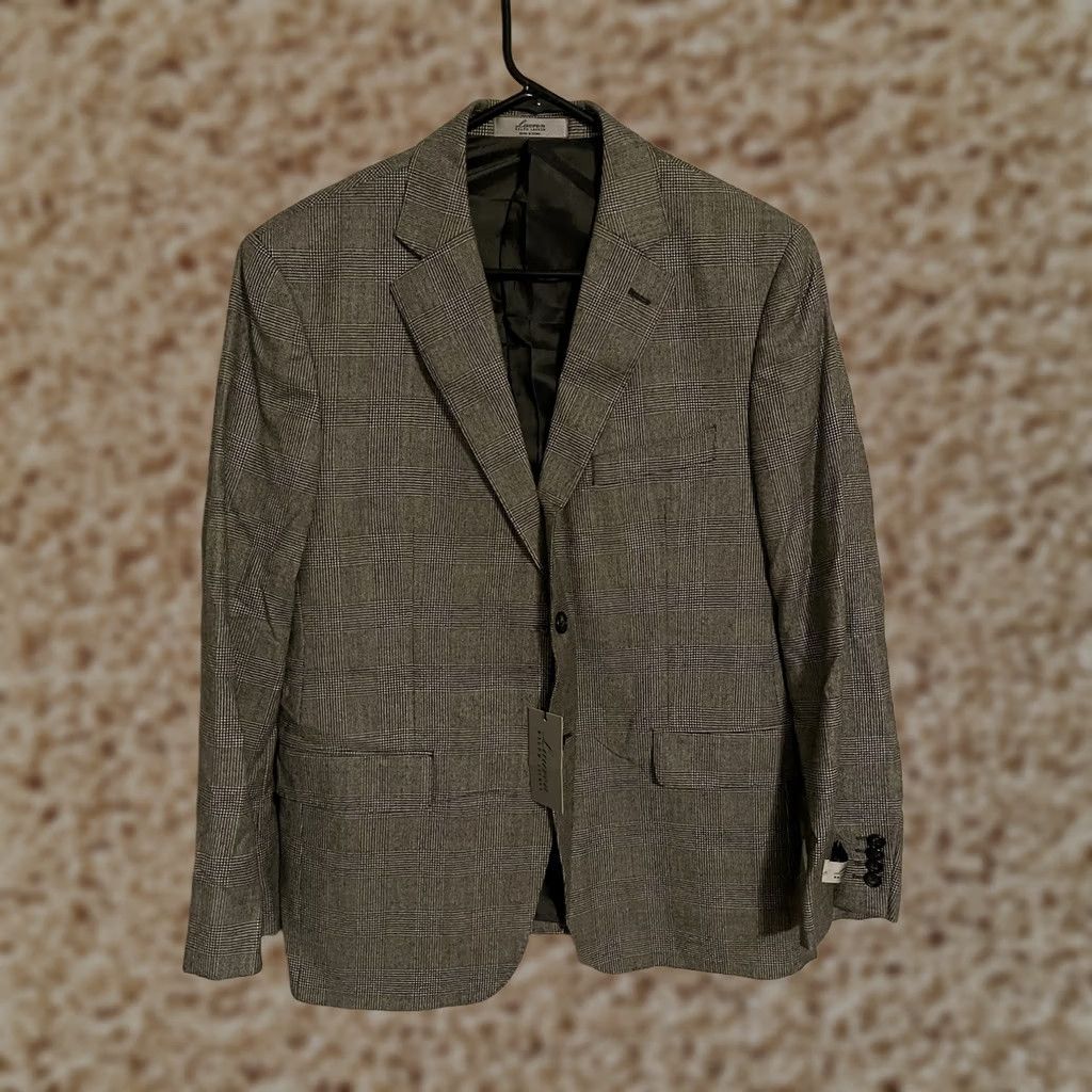 Ralph Lauren Lauren Ralph Lauren Blazer Wool/Cashmere Plaid 40S Gray Mens Blazer Jacket - 2 Button - 4 Button Sleeve Cuffs - Short Length - Silver Label New! Size US L / EU 52-54 / 3 - 1 Thumbnail
