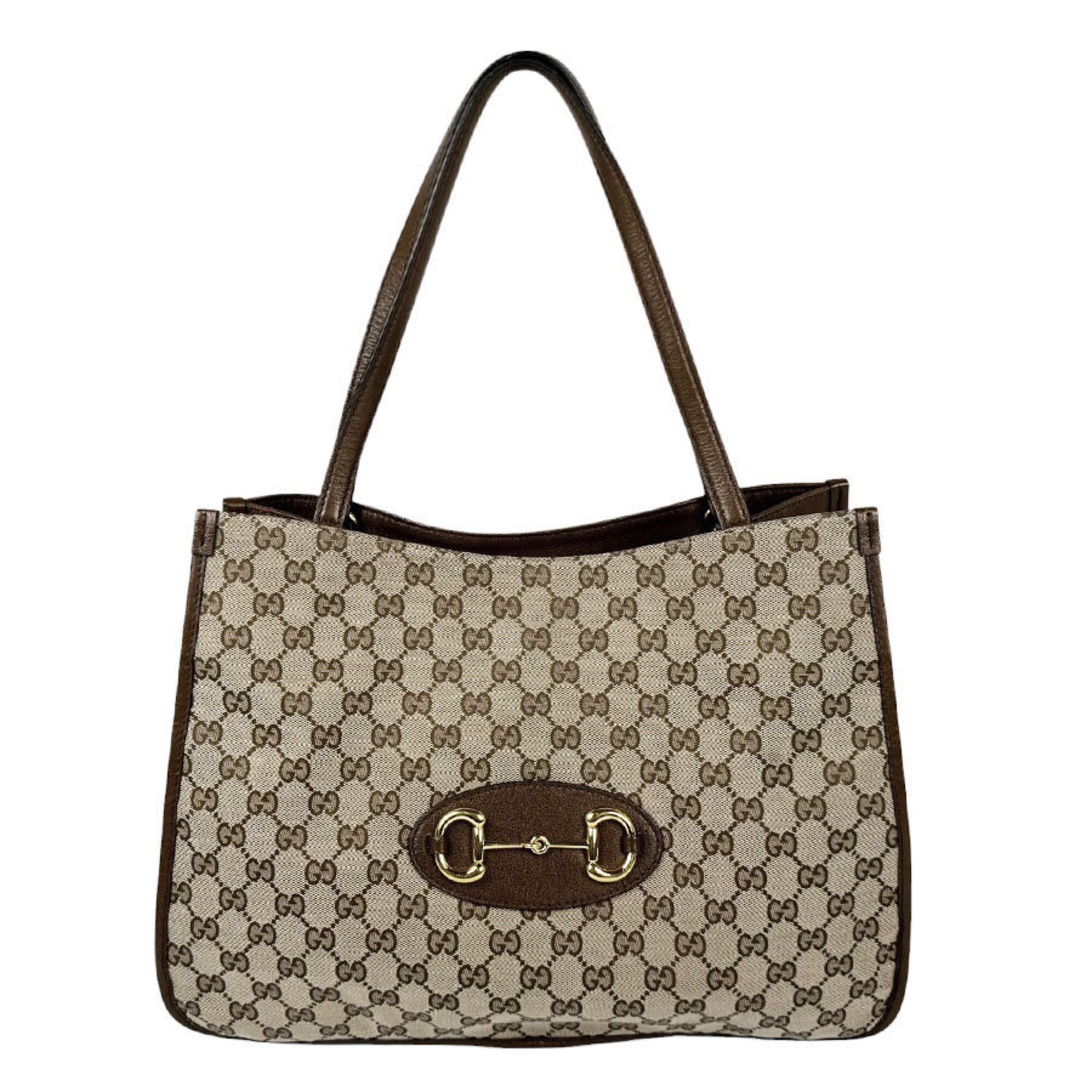 Gucci Handbag Horsebit Gg Canvas Leather Brown Women's 623694 Z11171, Women's