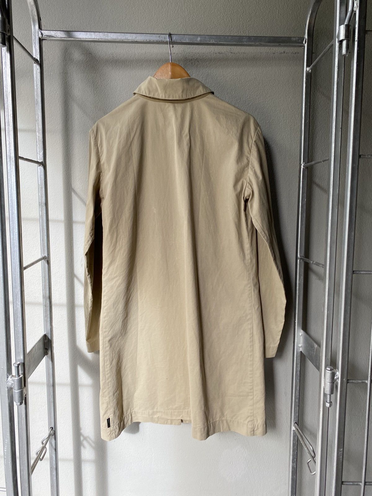 Moncler MONCLER Beige Button-Up Long Coat with Pockets Size ONE SIZE - 2 Thumbnail