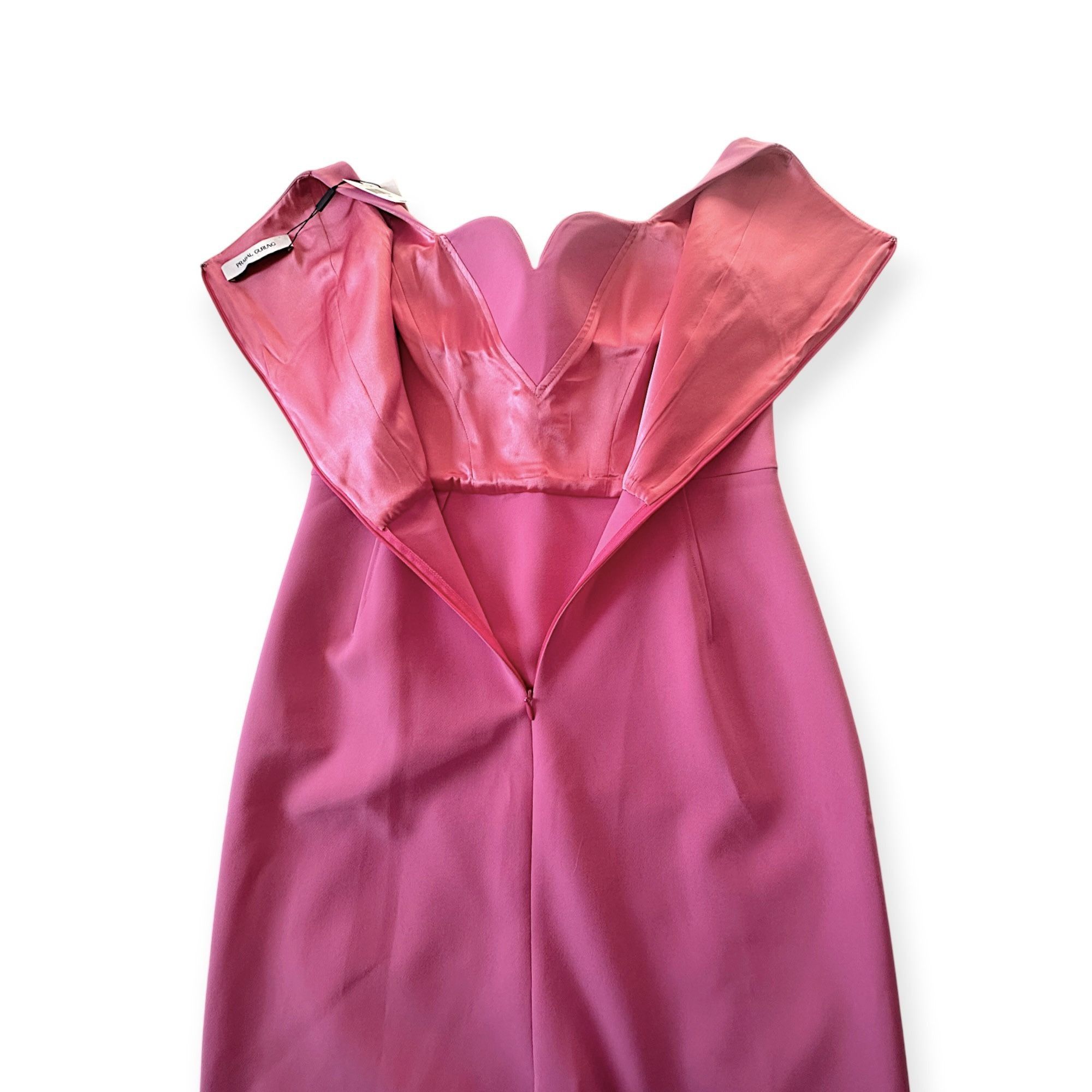 Prabal Gurung NWT Prabal Gurung Pink Sculpted Sweetheart Sheath Midi Dres Size M / US 6-8 / IT 42-44 - 11 Thumbnail