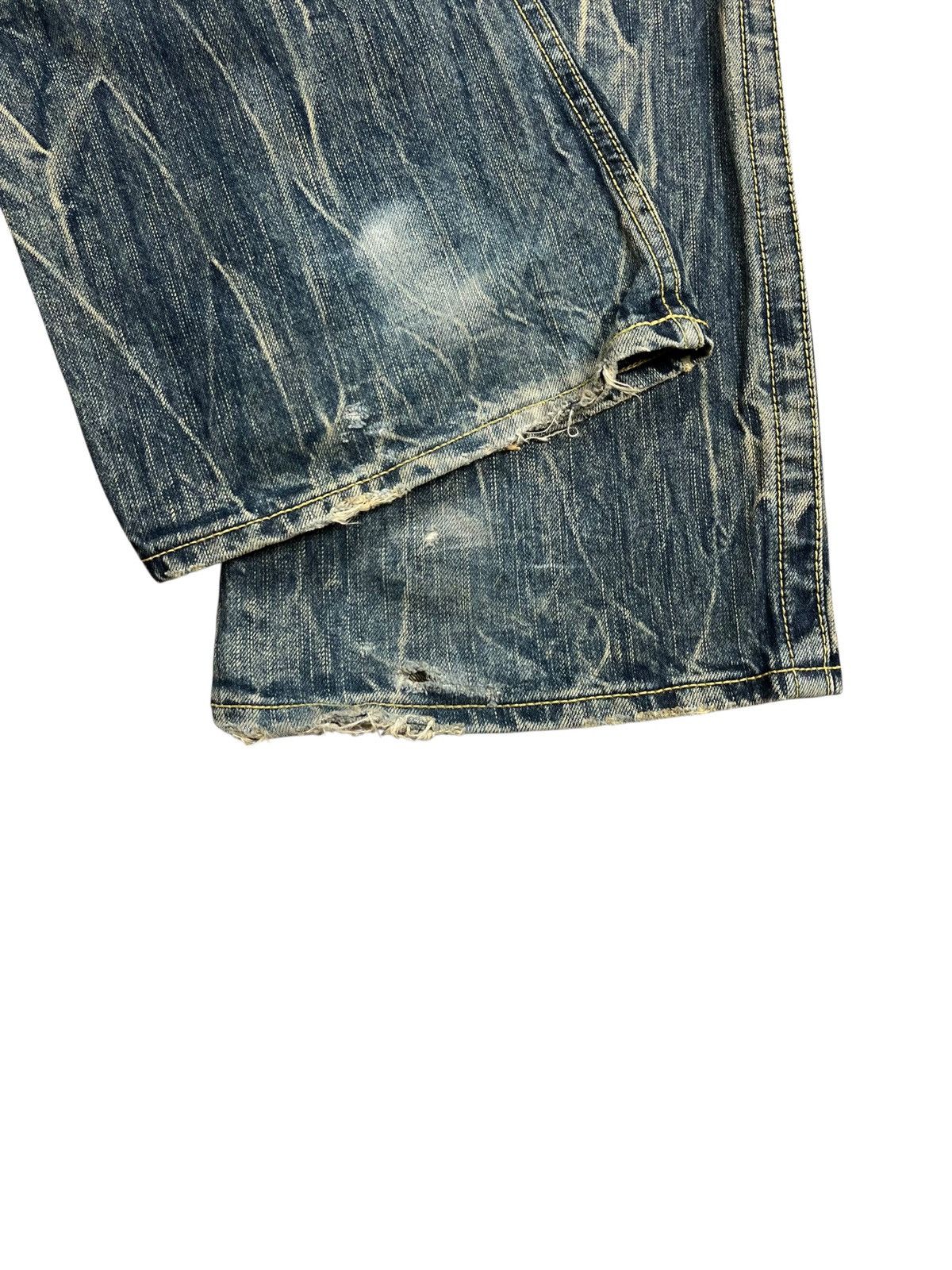 If Six Was Nine 2000s Blue Way - Mud Wash Flared Denim Size US 30 / EU 46 - 3 Thumbnail