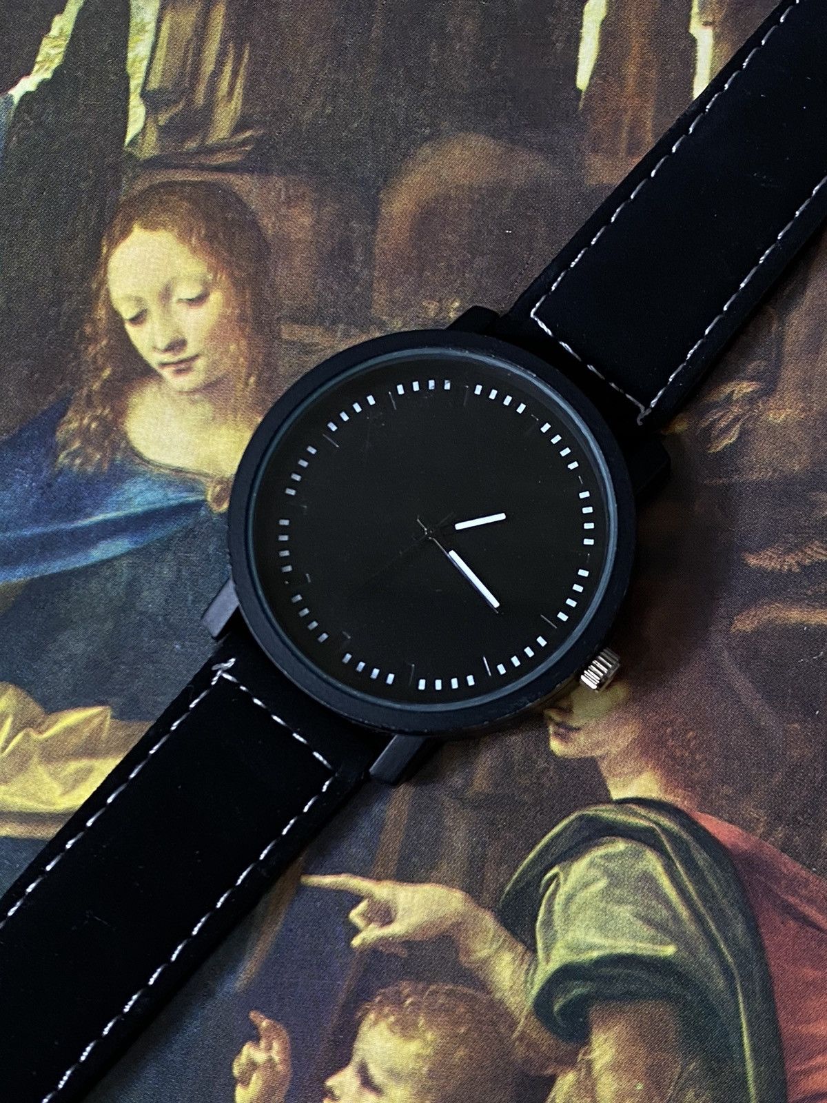 Jewelry × Vintage Sleek Black Minimalist Design Watch Size ONE SIZE - 3 Thumbnail