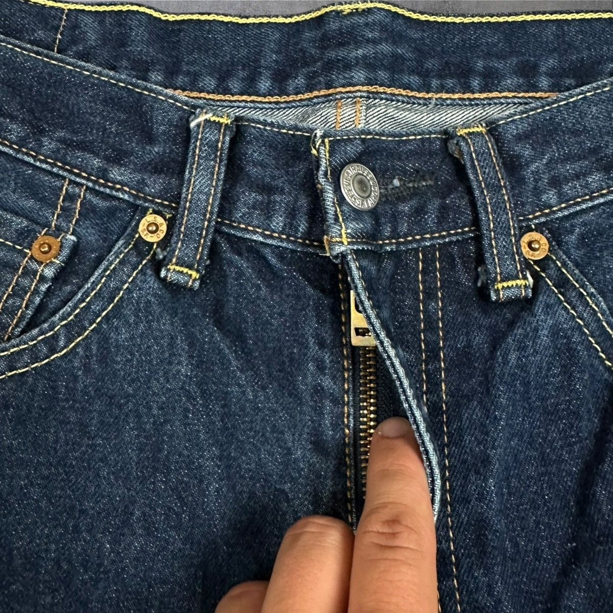 Levi's × Vintage Vintage Levi’s 751Jeans W34 L32 Navy Blue Denim Pants Size US 34 / EU 50 - 5 Thumbnail