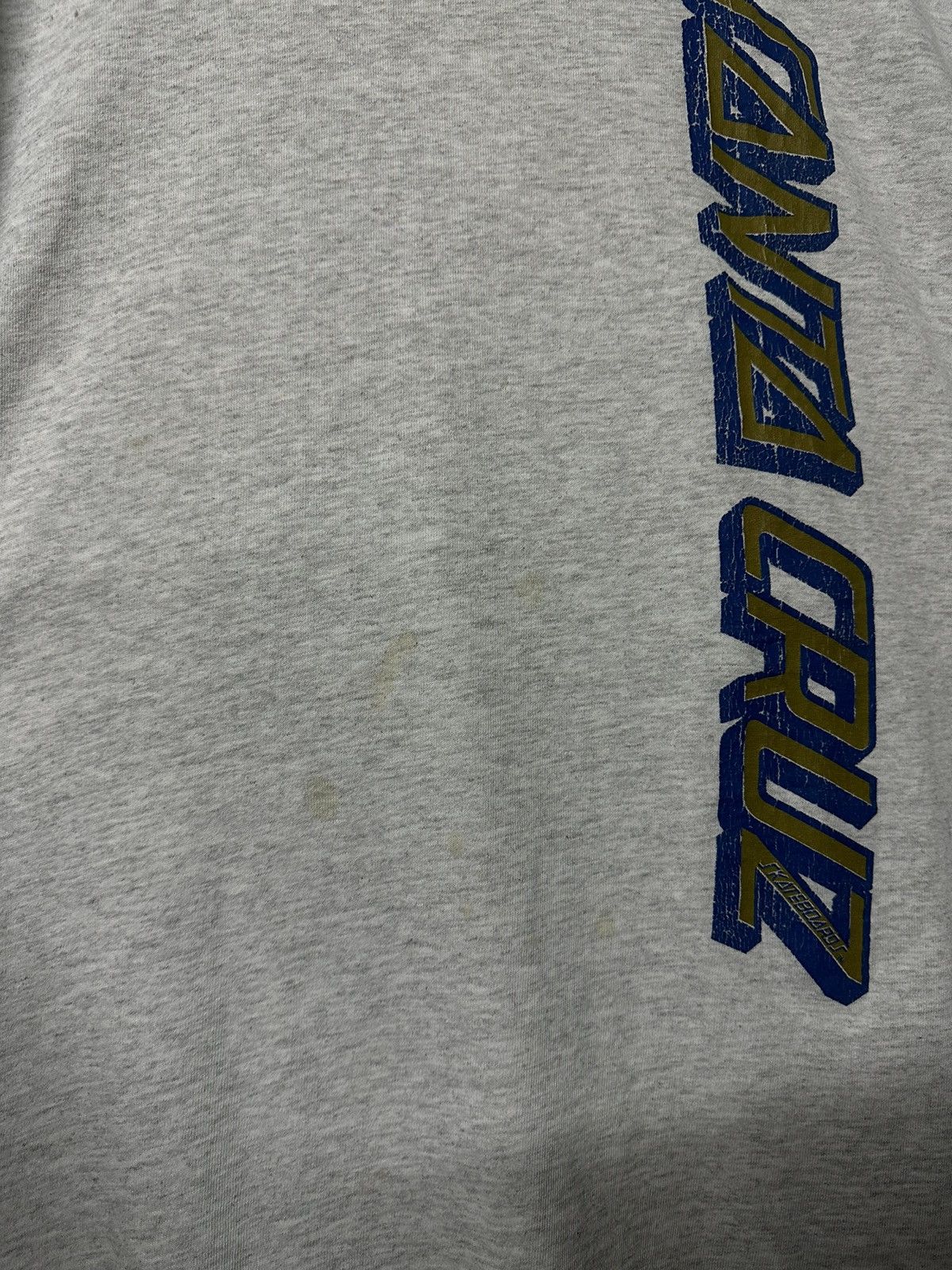 Santa Cruz Skateboards × Vintage Vintage 90s Santa Cruz Skateboard Distressed Tee Size US L / EU 52-54 / 3 - 9 Thumbnail