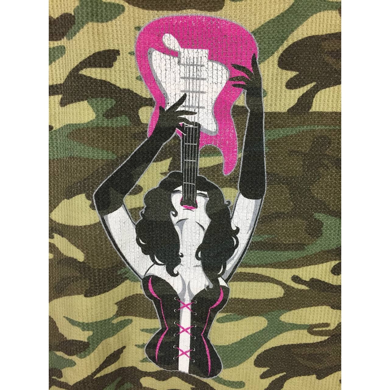 Vintage Beacher's Rockhouse Bar Las Vegas Camo Tank Top Tee Size L / US 10 / IT 46 - 4 Thumbnail