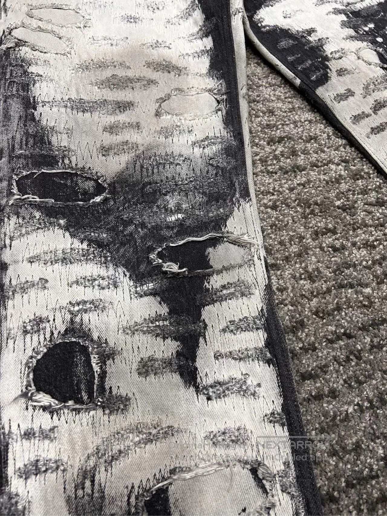 Givenchy Givenchy Boro Black and White Distressed Jeans. Size US 34 / EU 50 - 5 Thumbnail