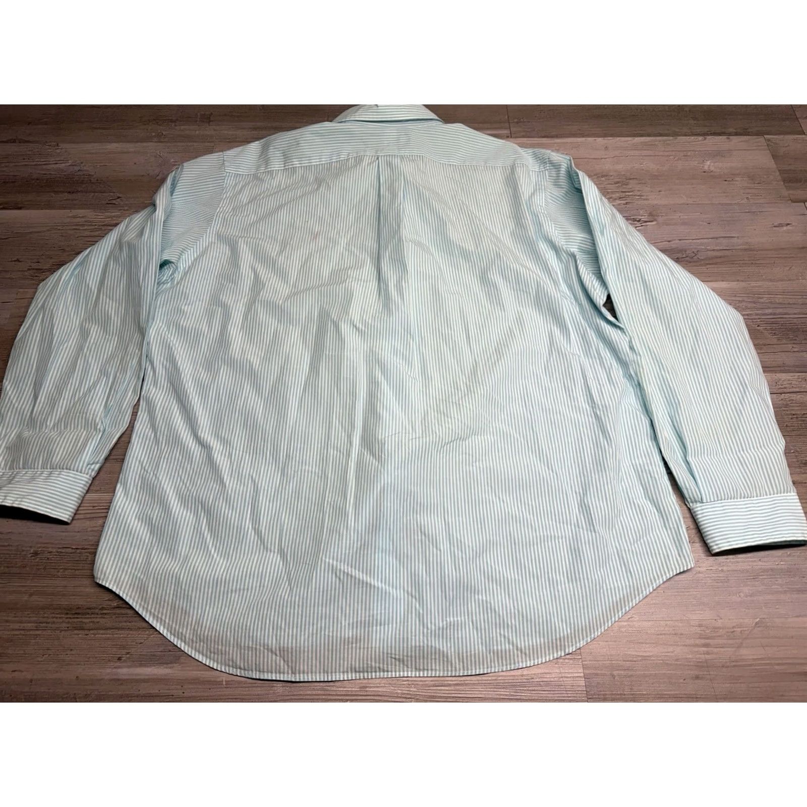 Ralph Lauren VINTAGE Ralph Lauren Classic Fit Oxford Shirt 2XL Green Striped Long Sleeve Button-Up Men’s Shirt Size US XXL / EU 58 / 5 - 2 Thumbnail