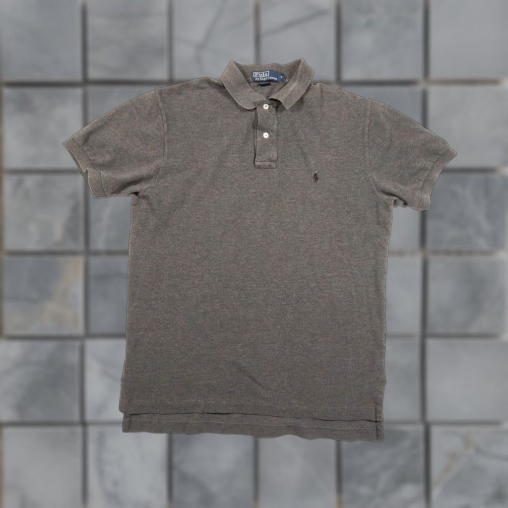 Polo Ralph Lauren VINTAGE Polo Ralph Lauren Shirt Mens Medium Gray Short Sleeve Collared Preppy Pony Logo Size US M / EU 48-50 / 2 - 1 Thumbnail