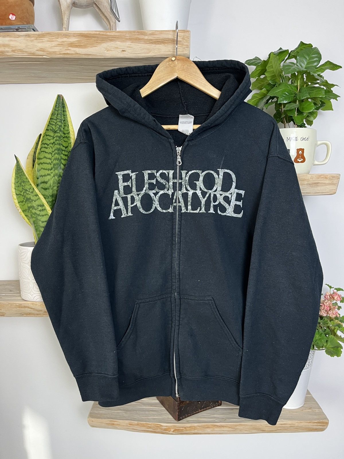 Vintage Fleshgod Apocalypse Rock Band zip hoodie metal rare