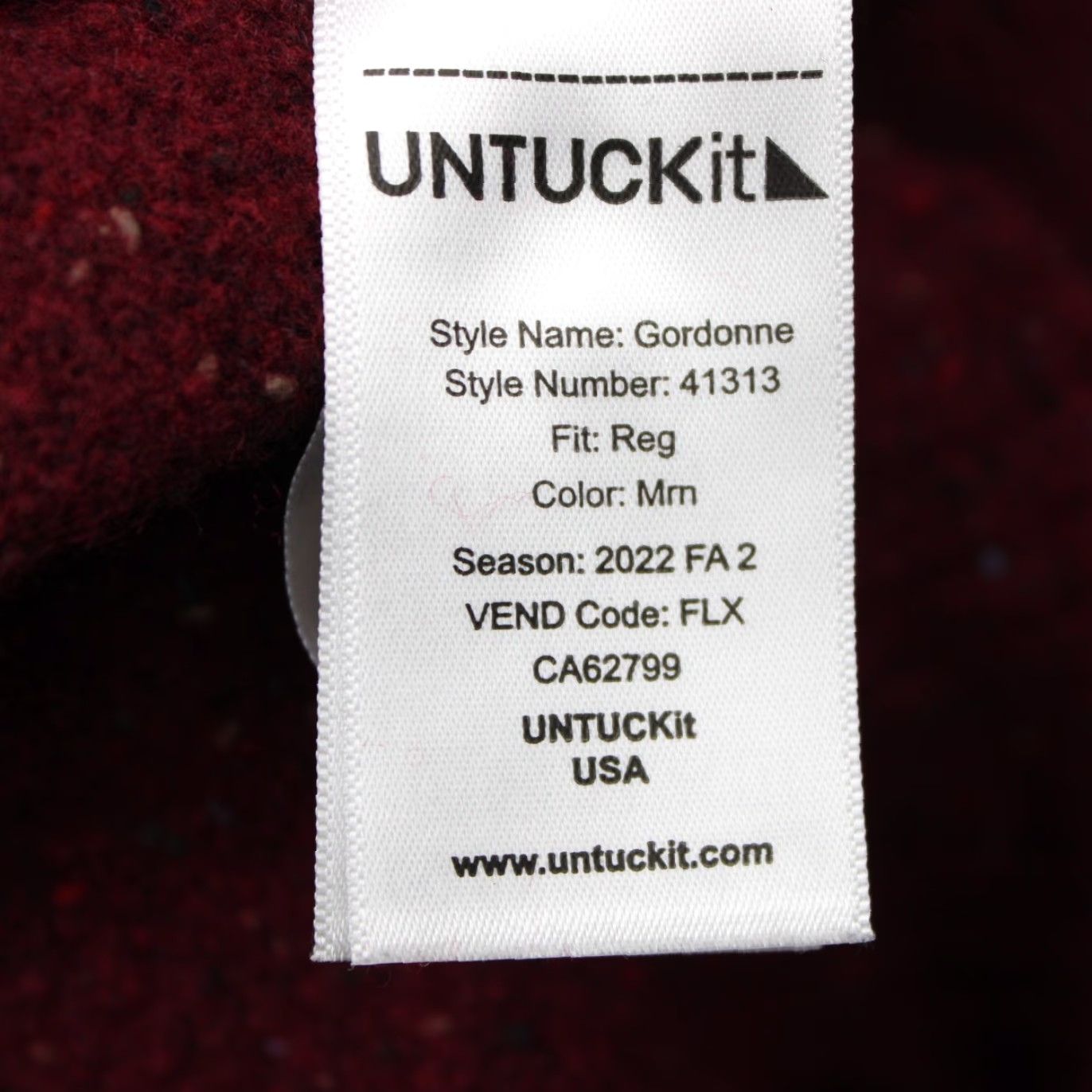 UNTUCKit UNTUCKIT Sweater Mens XL Red Lambswool/Nylon Mock Neck Pullover Henley Mock Neck Size US XL / EU 56 / 4 - 7 Thumbnail