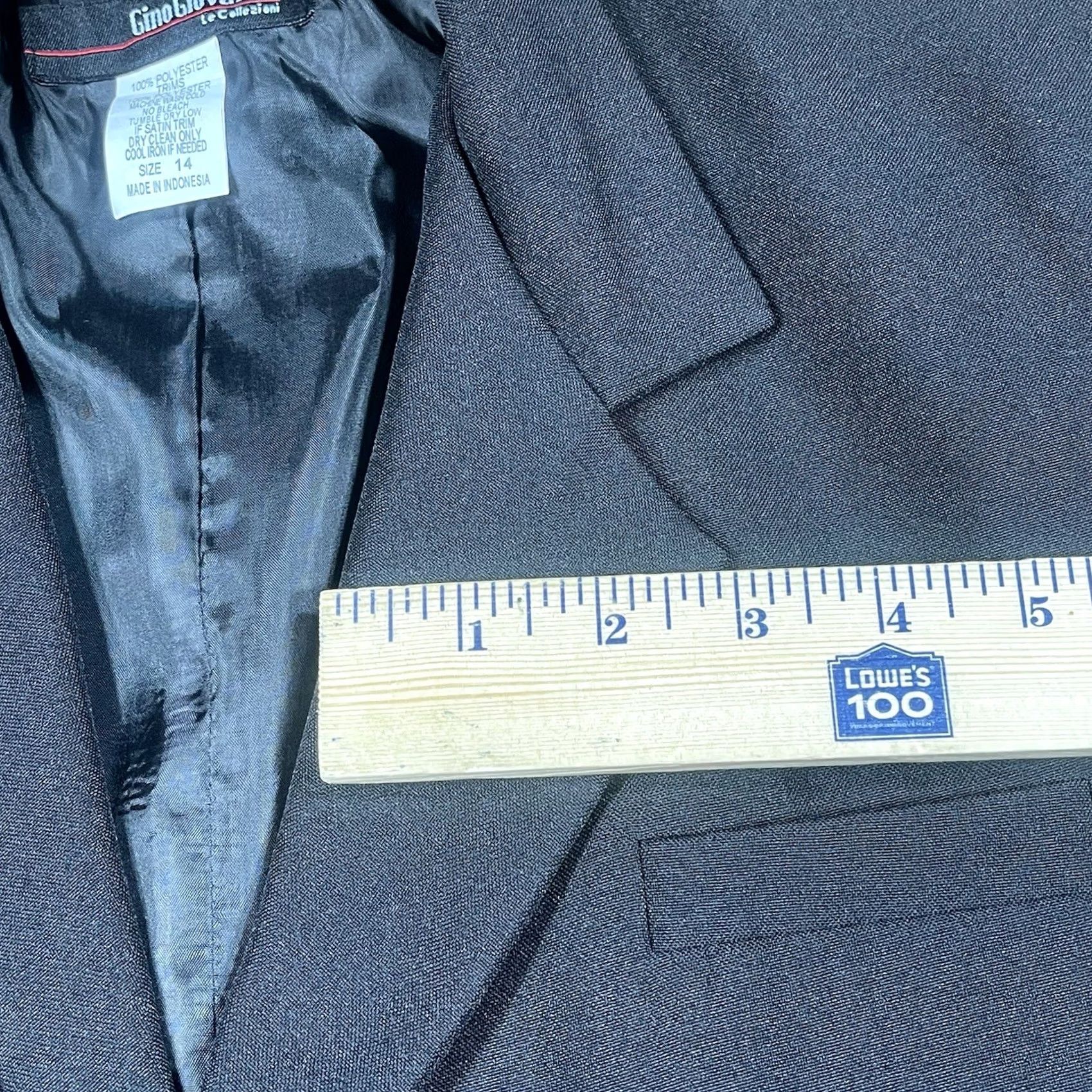 Vintage Gino Giovanni Blazer Womens 14 Black Lined Jacket Business Wear 100% Polyester Blazer Womens 14 Black Lined Jacket Business Wear 100% Polyester Size XL / US 12-14 / IT 48-50 - 7 Thumbnail