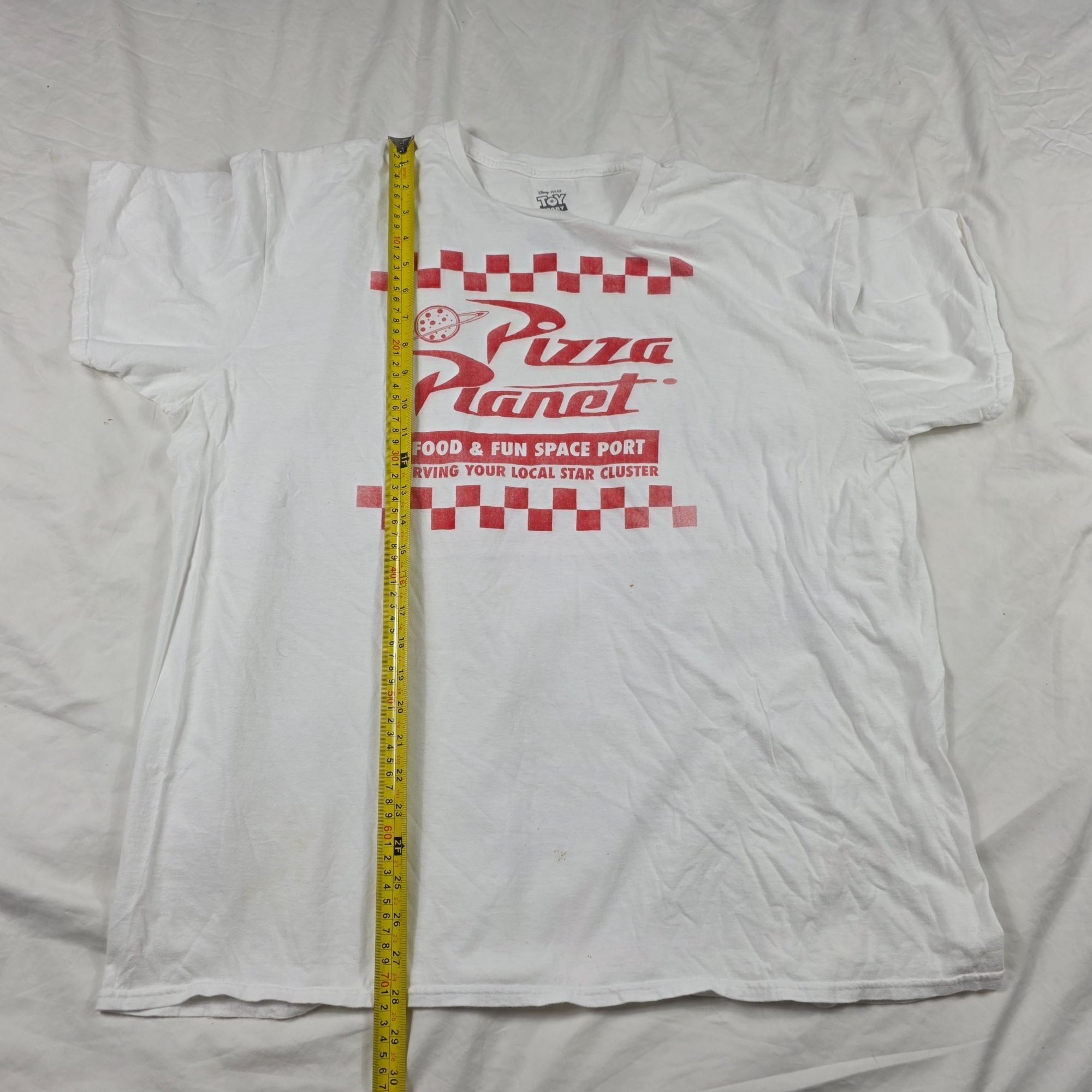 Disney Disney Pixar Toy Story Mens 2XL White Red Pizza Planet T-Shi Size US XXL / EU 58 / 5 - 9 Thumbnail