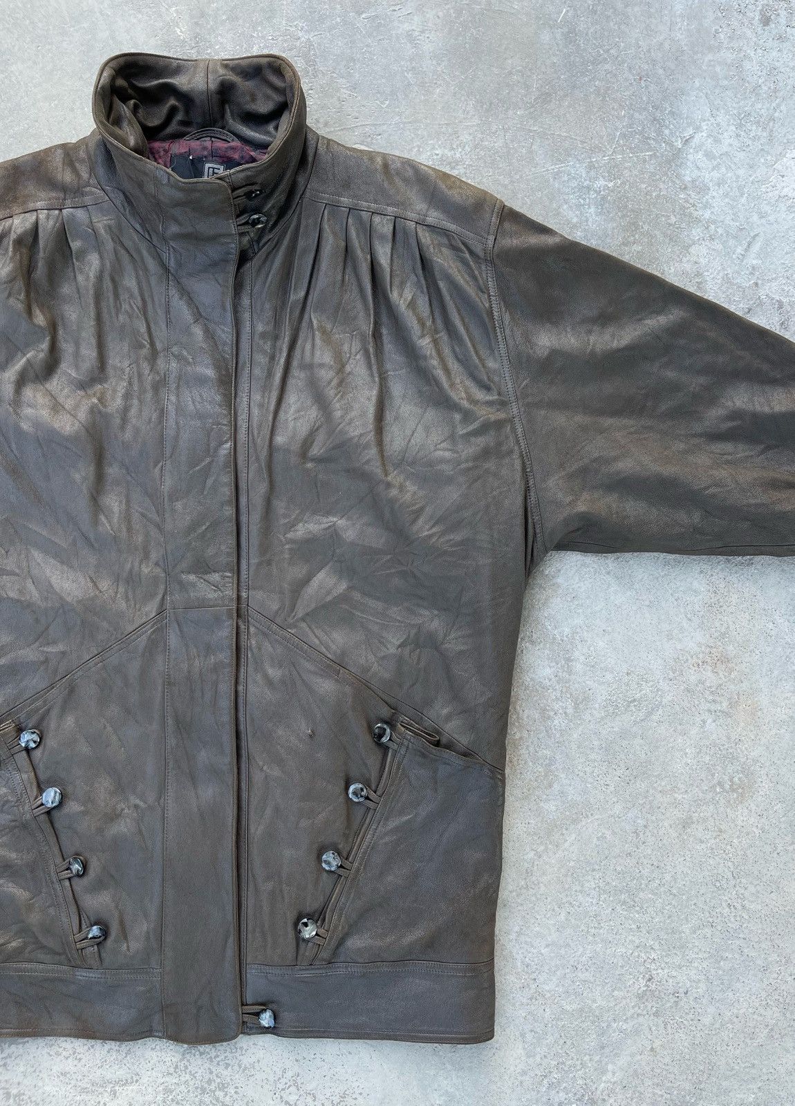 Balmain × Pierre Balmain 🔥VINTAGE PIERRE BALMAIN PARIS GENUINE LEATHER WOMEN'S JACKET Size M / US 6-8 / IT 42-44 - 5 Thumbnail