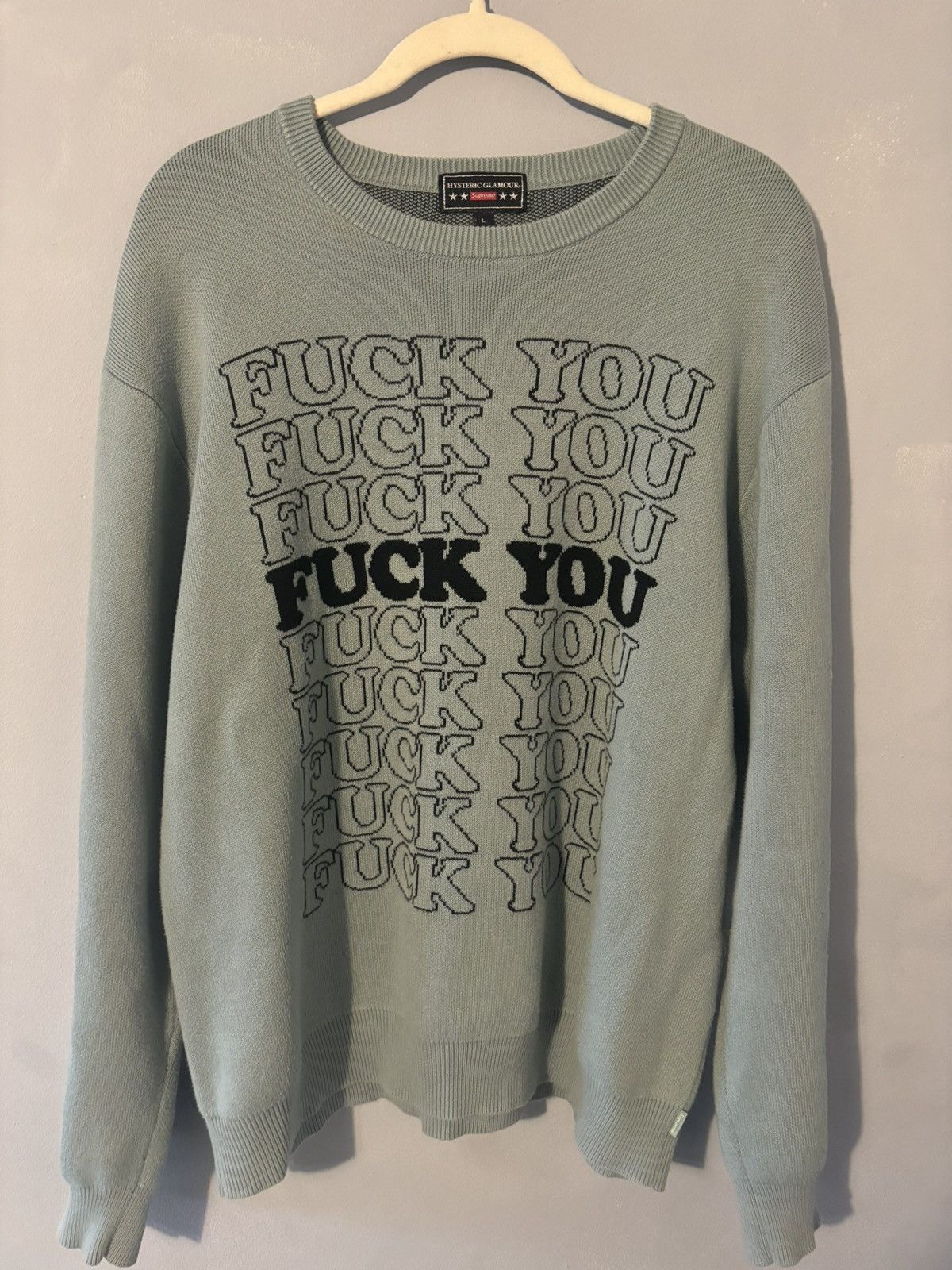 Hysteric Glamour × Supreme Supreme Hysteric Glamour Fuck You Knit 