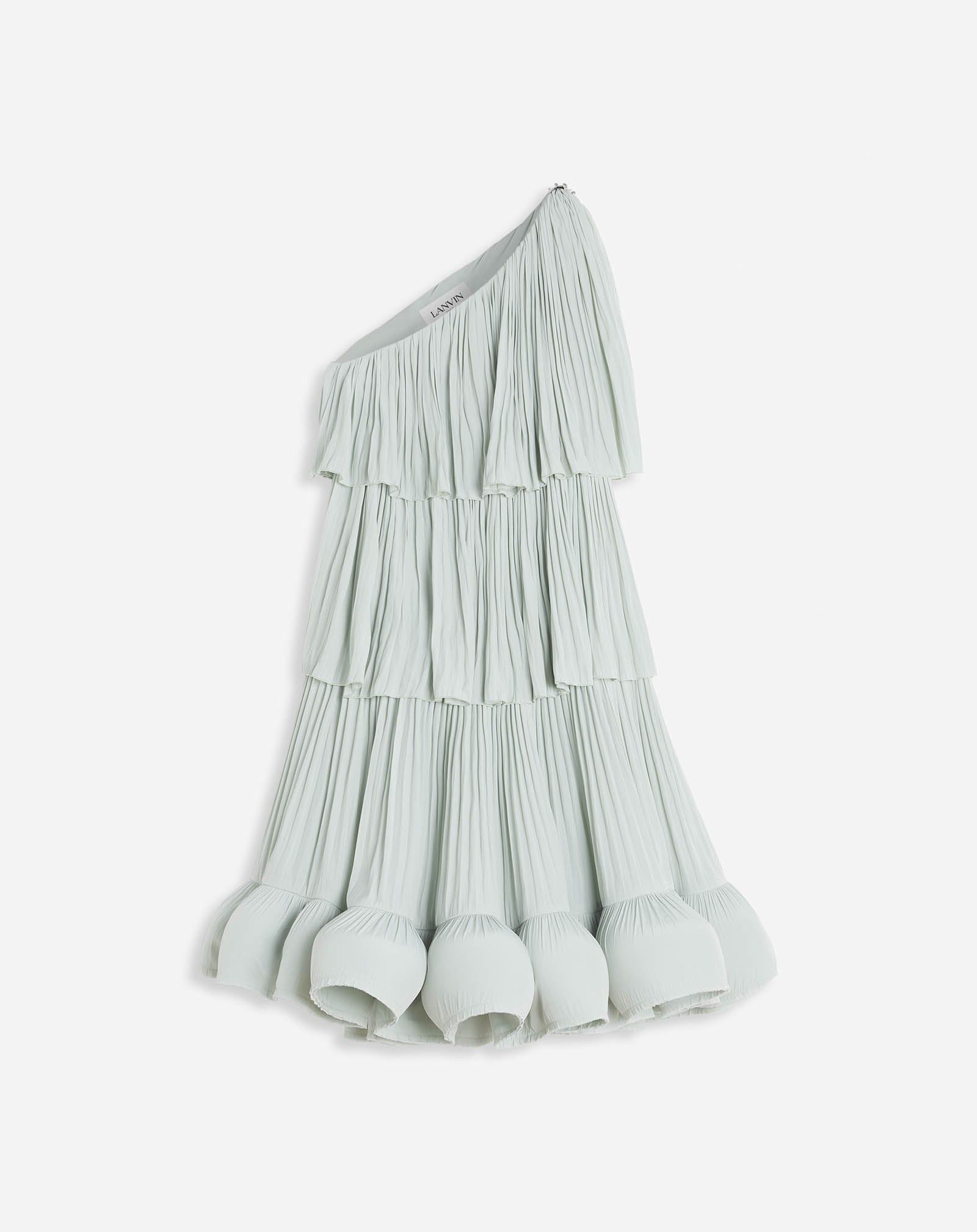 Lanvin o1y0326 Mini Dress in Sage Green Size S / US 4 / IT 40 - 1 Thumbnail