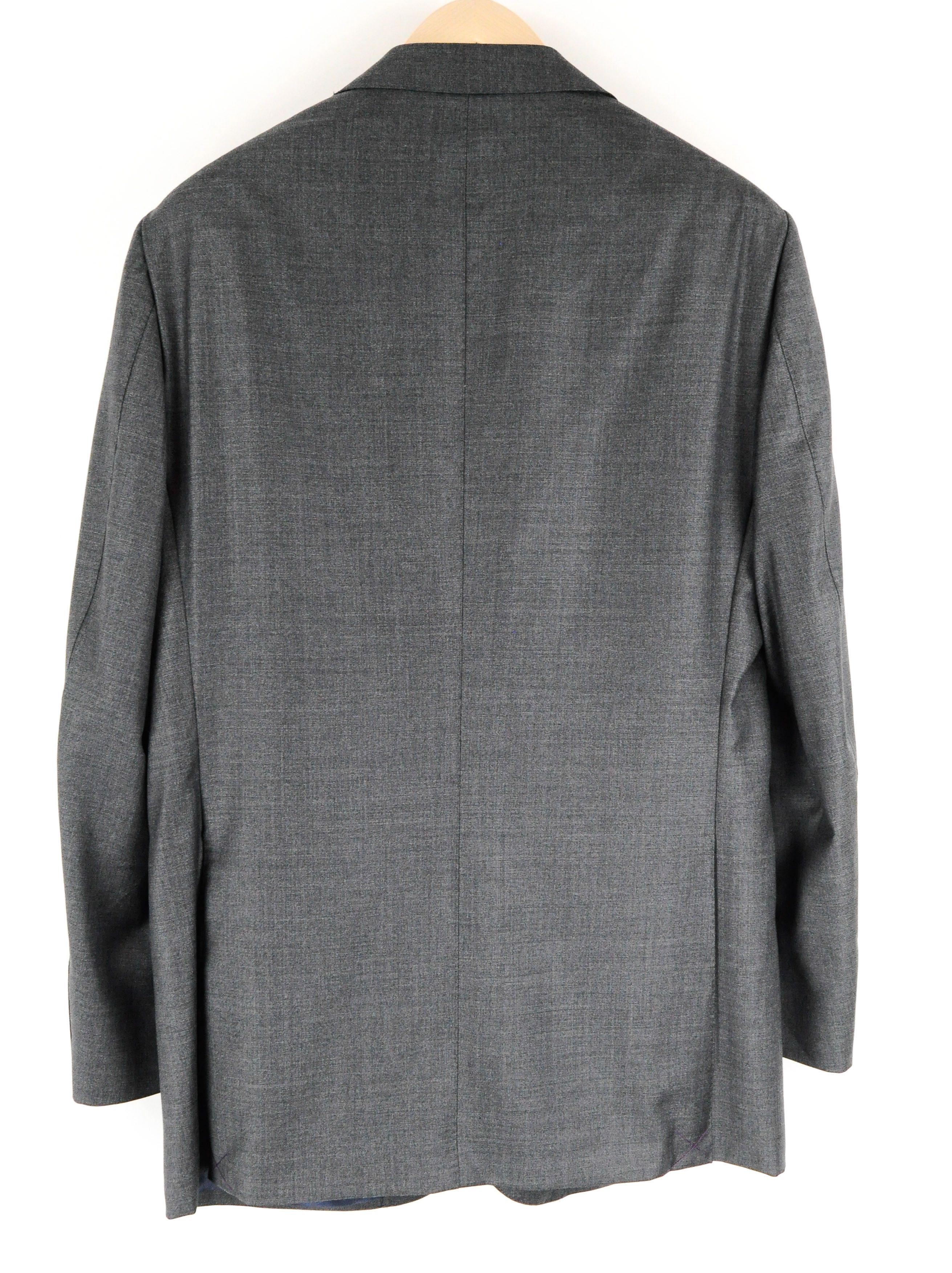 Suitsupply LAZIO UK44R Wool Super110 Slim Grey Blazer 55305 Size 44R - 2 Thumbnail