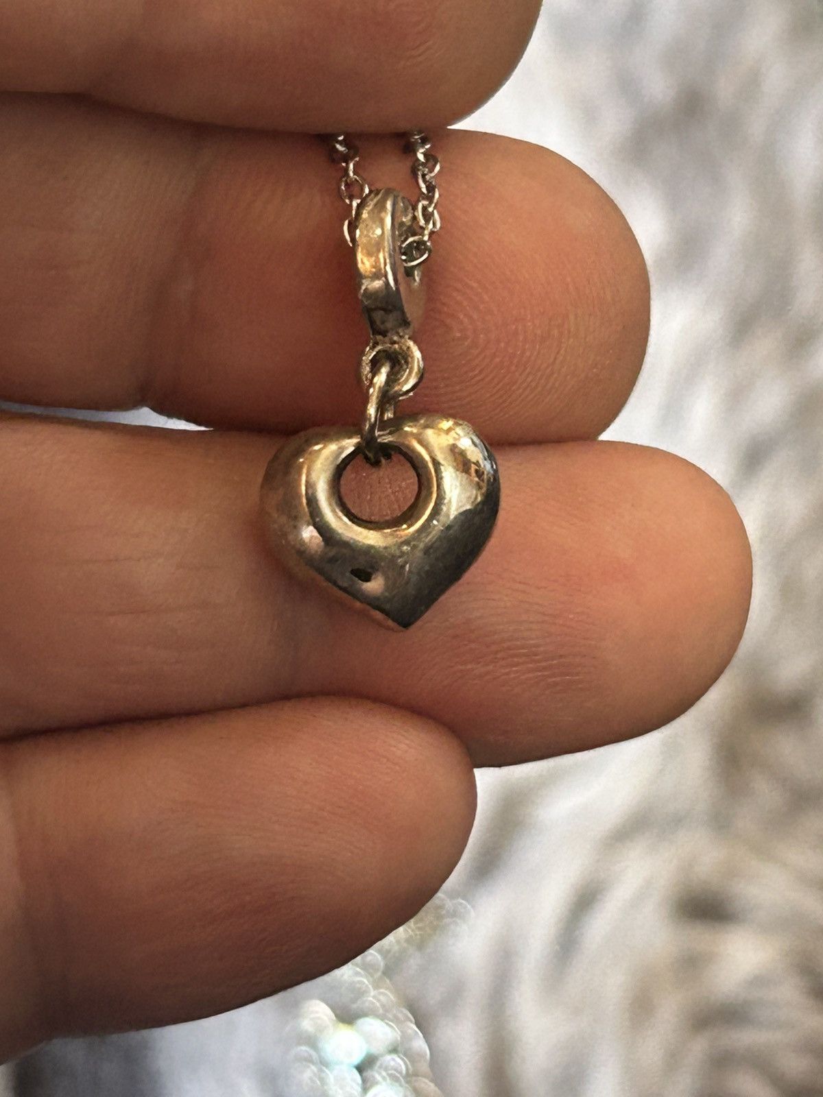 Handmade Handcrafted vintage threader heart pendant on chain necklace Size ONE SIZE - 7 Thumbnail