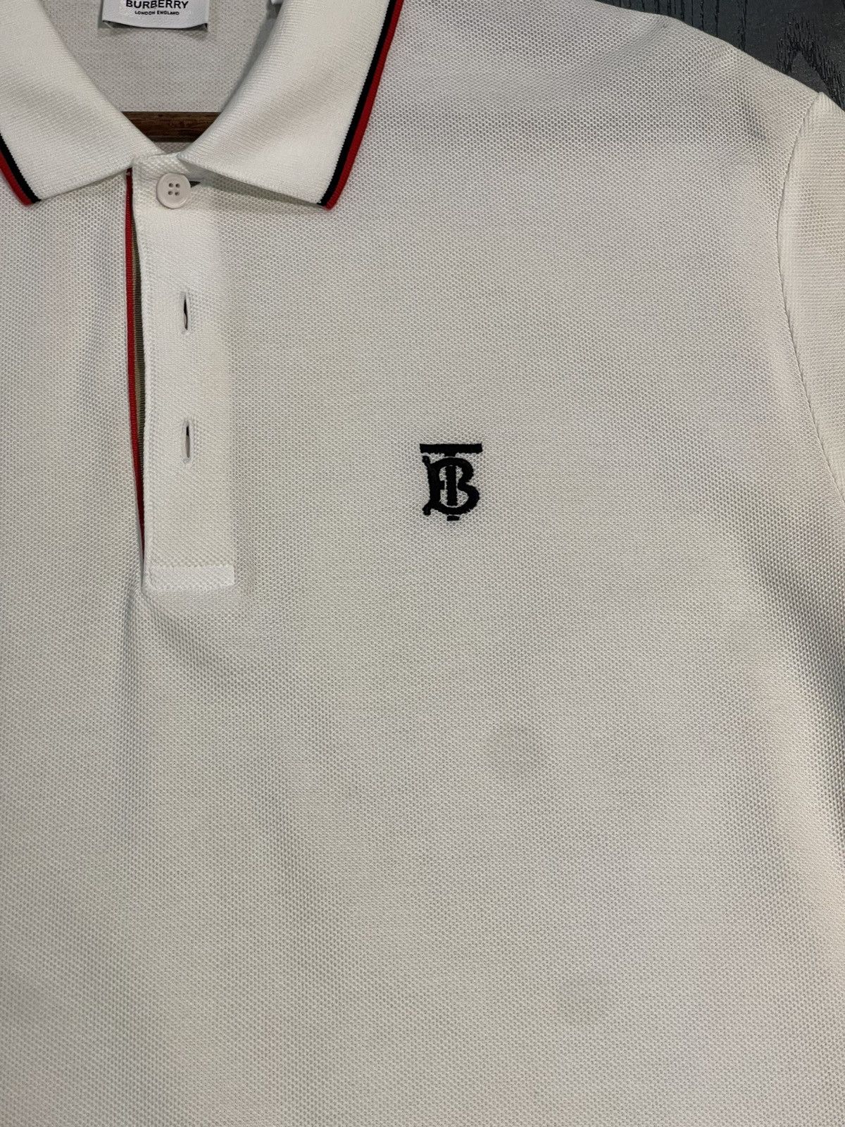 Burberry Size XXXL - Burberry Icon Stripe Placket Cotton Polo Tee Size US XXL / EU 58 / 5 - 3 Thumbnail