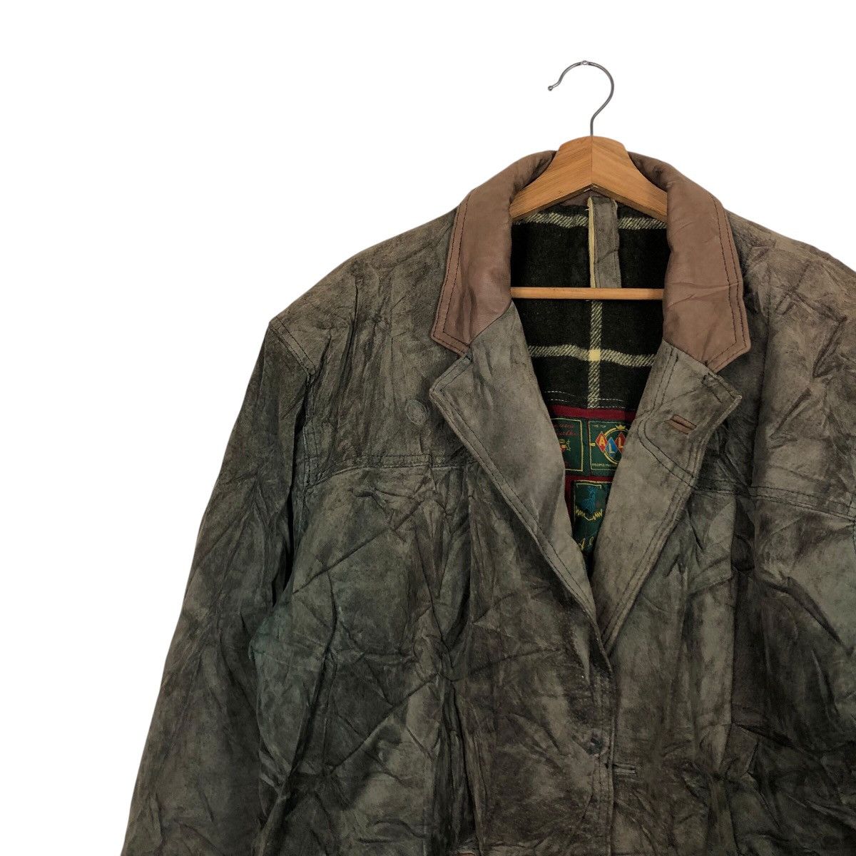 Japanese Brand × Vintage 📌Vintage Genuine Leather Bomber Jacket Allix Issey Miyake Size US M / EU 48-50 / 2 - 8 Thumbnail