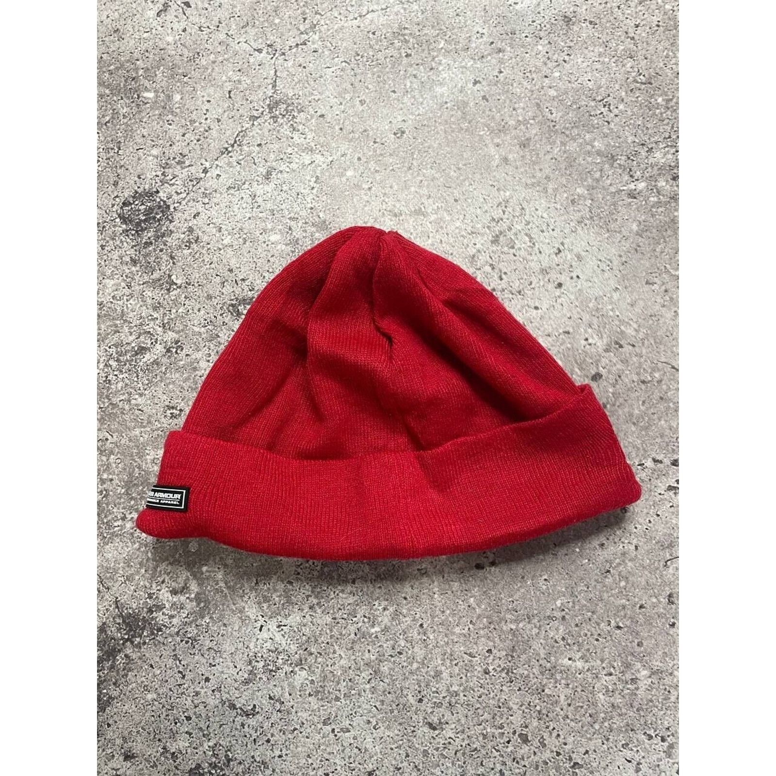 Under Armour × Vintage Vintage Under Armour Red Knit Beanie Hat One Size Size ONE SIZE - 3 Thumbnail