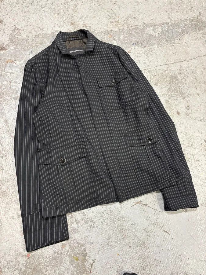 Emporio Armani 2000s Emporio Armani Vertical Stripes Jacket Size US M / EU 48-50 / 2 - 4 Thumbnail