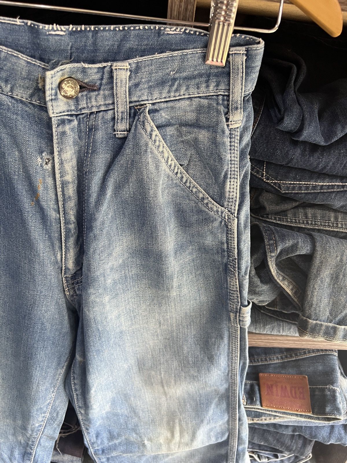 Edwin 🔥Rare Vintage Edwin Carpenter Distressed Denim Size US 26 / EU 42 - 6 Thumbnail
