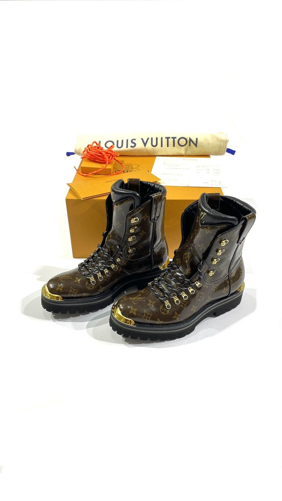 Louis Vuitton Louis Vuitton Kim Jones 9 Ankle Boots Glaze Brown Monogram Size US 9 / EU 42 - 1 Thumbnail