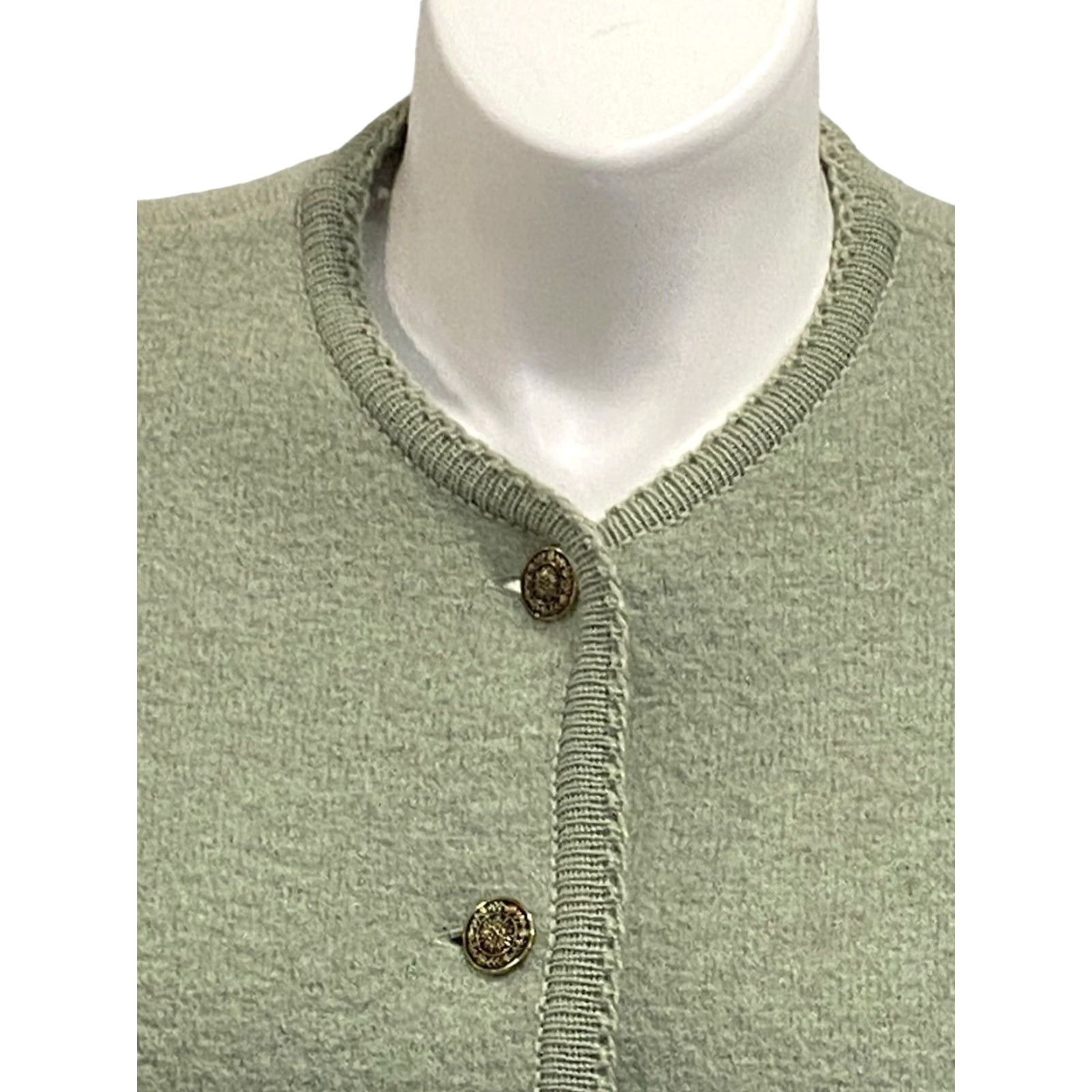 Vintage TALLY HO Nordic WOOL Cardigan Sweater Sage Green Button Up Women’s Size XL Size XL / US 12-14 / IT 48-50 - 4 Thumbnail