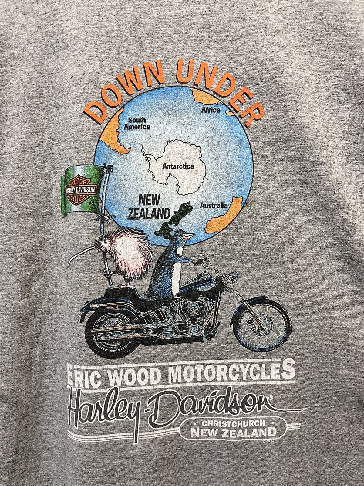 Harley Davidson Vintage 2000’s Harley Davidson New Zealand T-shirt Size US XL / EU 56 / 4 - 7 Thumbnail