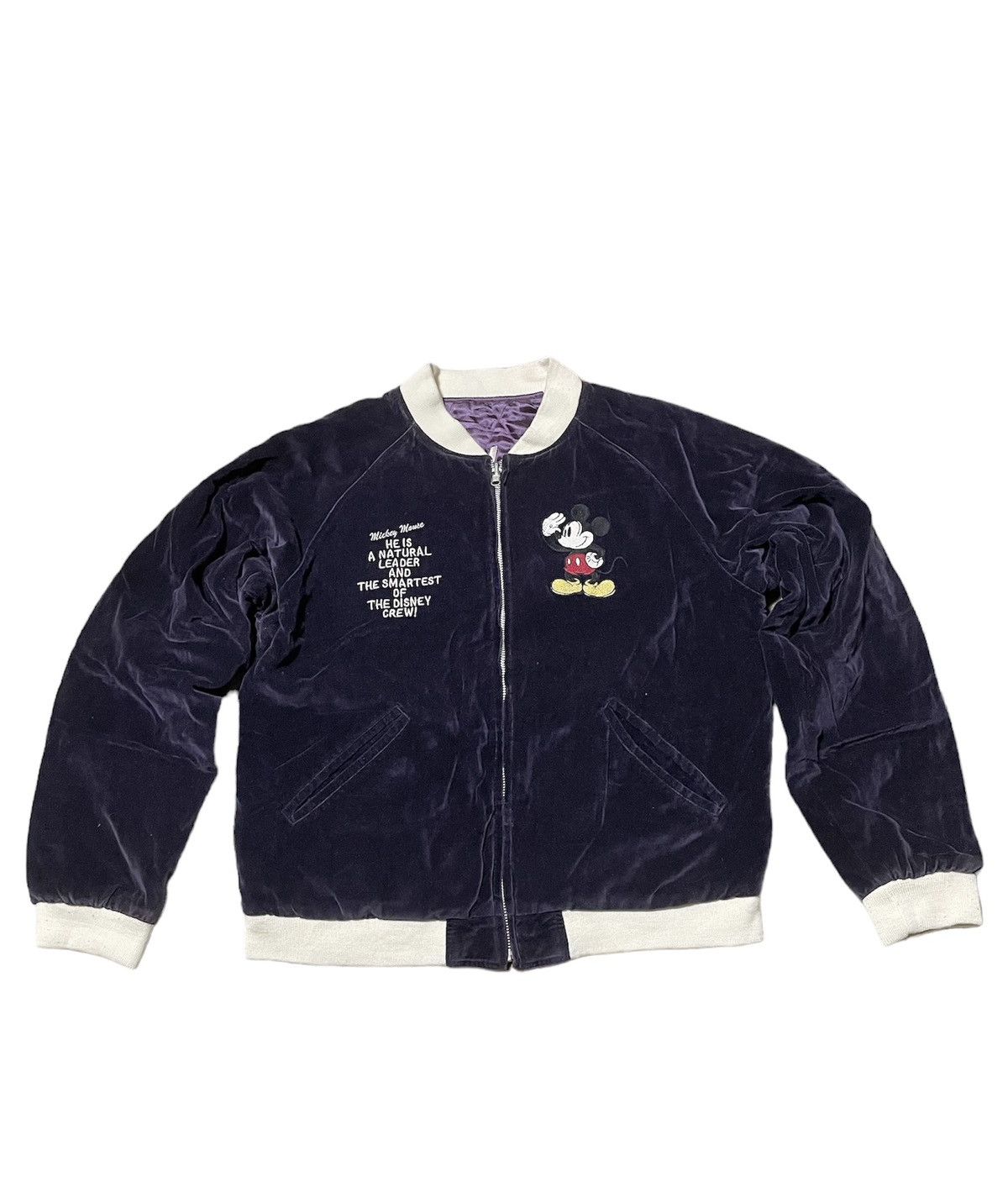 Disney × Mickey Mouse RARE‼️ Mickey mouse embroidery sukajan reversible jacket Size US L / EU 52-54 / 3 - 2 Thumbnail