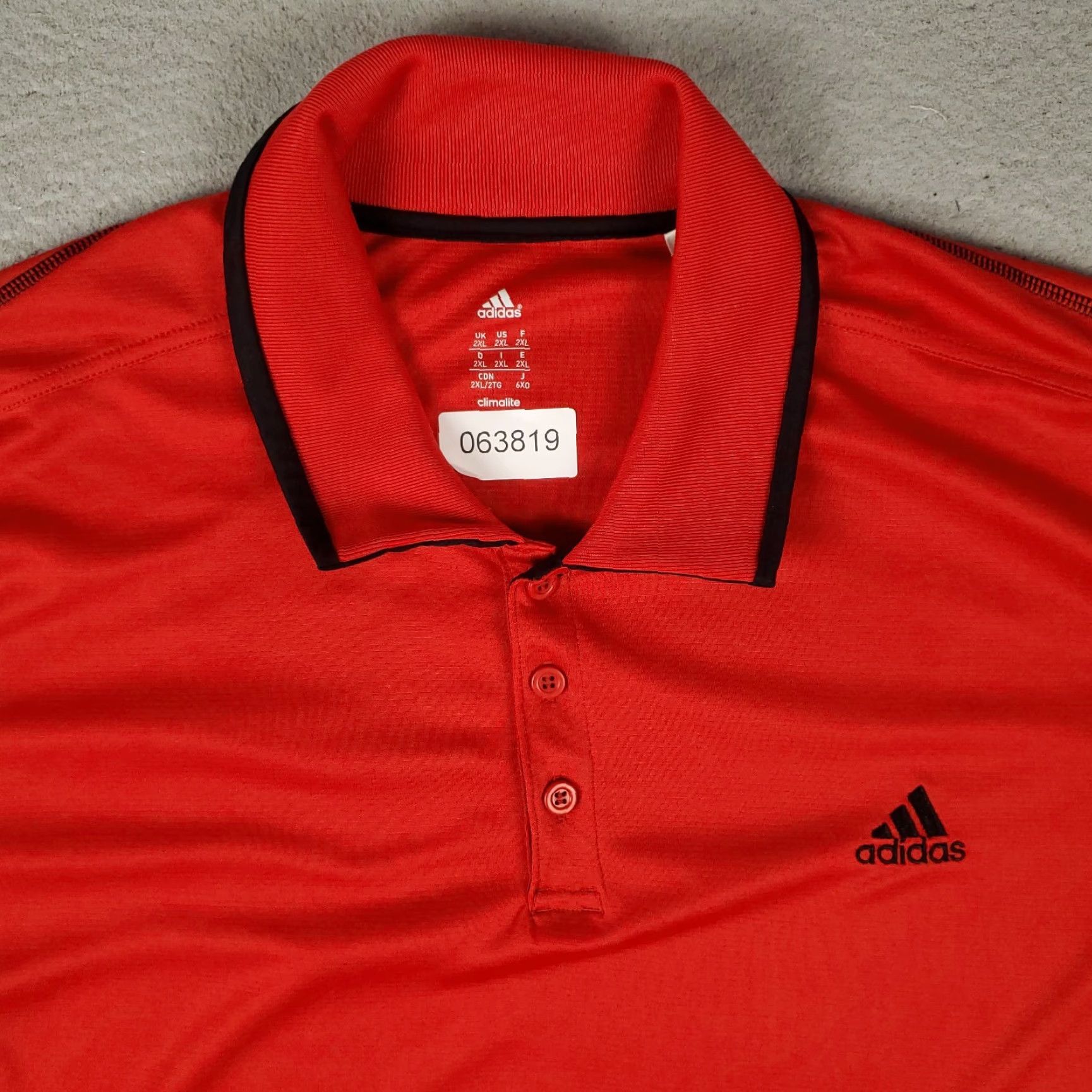 Adidas adidas Polo Shirt Mens Size 2XL Red Golf Casual Short Sleeve Polo Shirt Adidas Red 2XL Mens Short Sleeve Casual Golf Polo Shirt Size US XXL / EU 58 / 5 - 2 Thumbnail