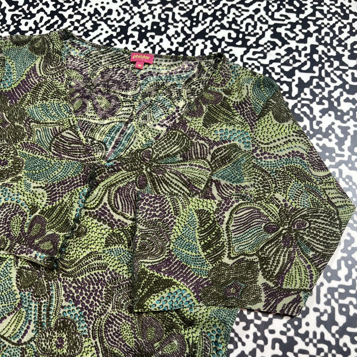 Japanese Brand Vintage Y2K Japanese Floral Mesh Longsleeve Retro 90s Style Size M / US 6-8 / IT 42-44 - 14 Thumbnail