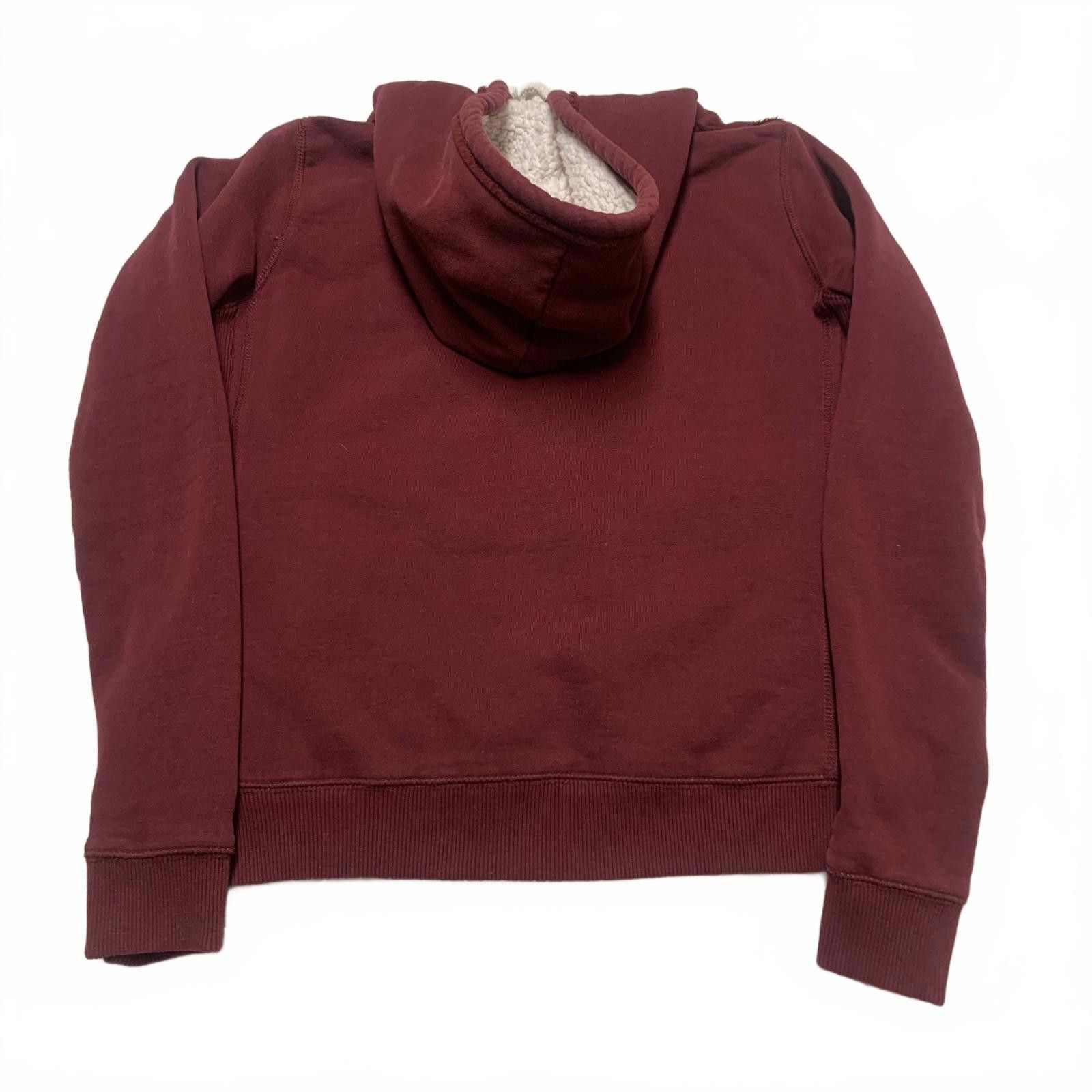 Other Bizzbee Women's Burgundy L Sherpa Lined Zip Up Hoodie Size L / US 10 / IT 46 - 9 Thumbnail