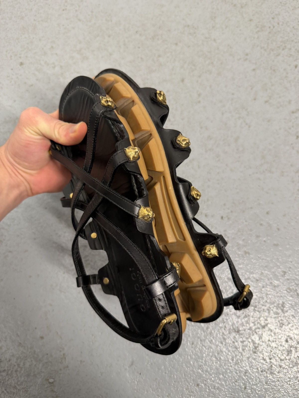 Gucci Gucci Leather Studded Sandals Size US 11 / IT 41 - 9 Thumbnail