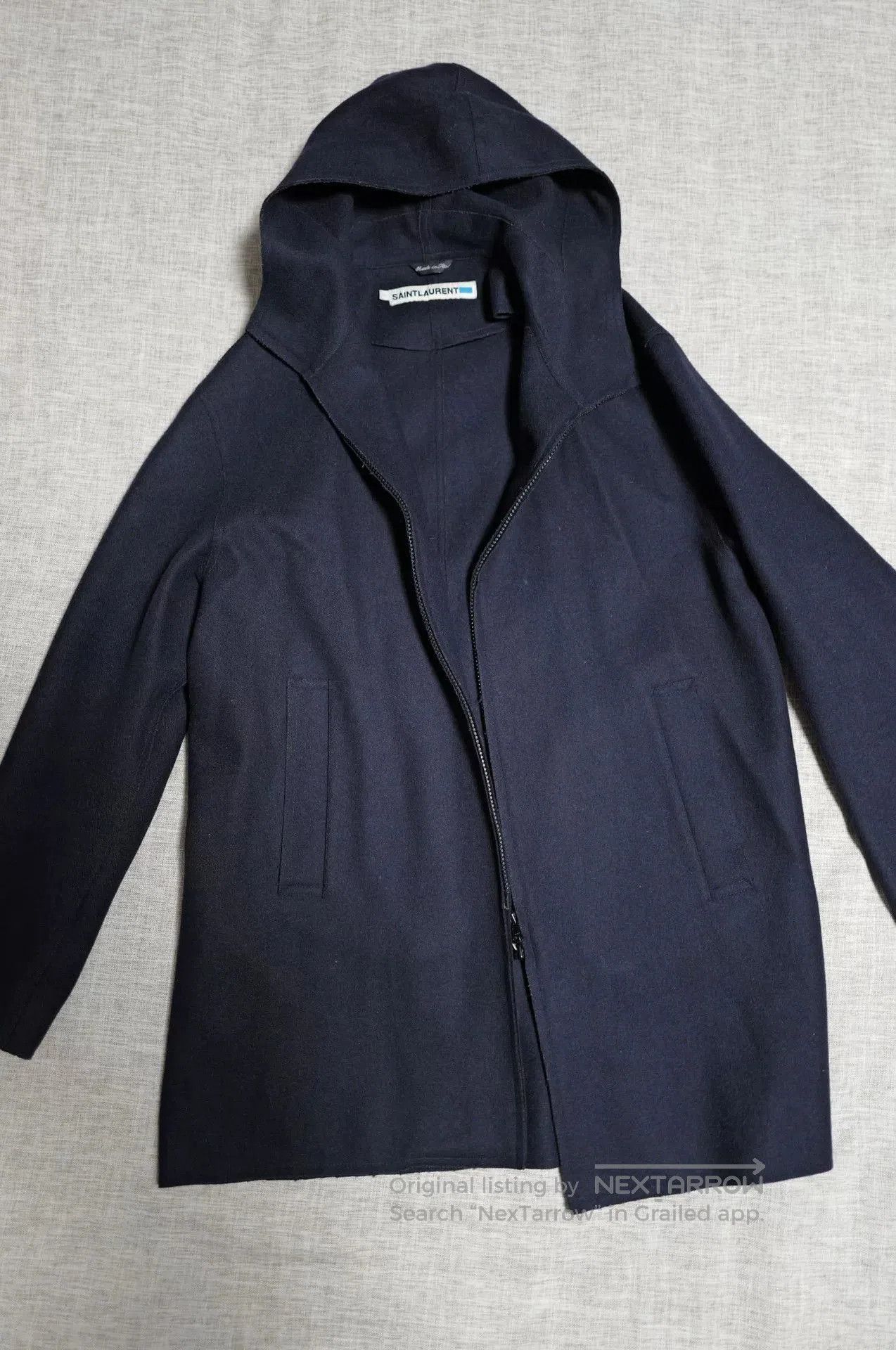 Saint Laurent Paris Saint Laurent Navy Wool Coat. Size US S / EU 44-46 / 1 - 1 Thumbnail
