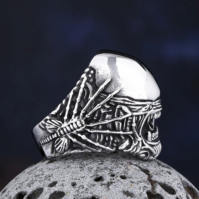 Japanese Brand × Jewelry × Vintage Smear Exaggerated Skull Head Ring Size ONE SIZE - 3 Thumbnail