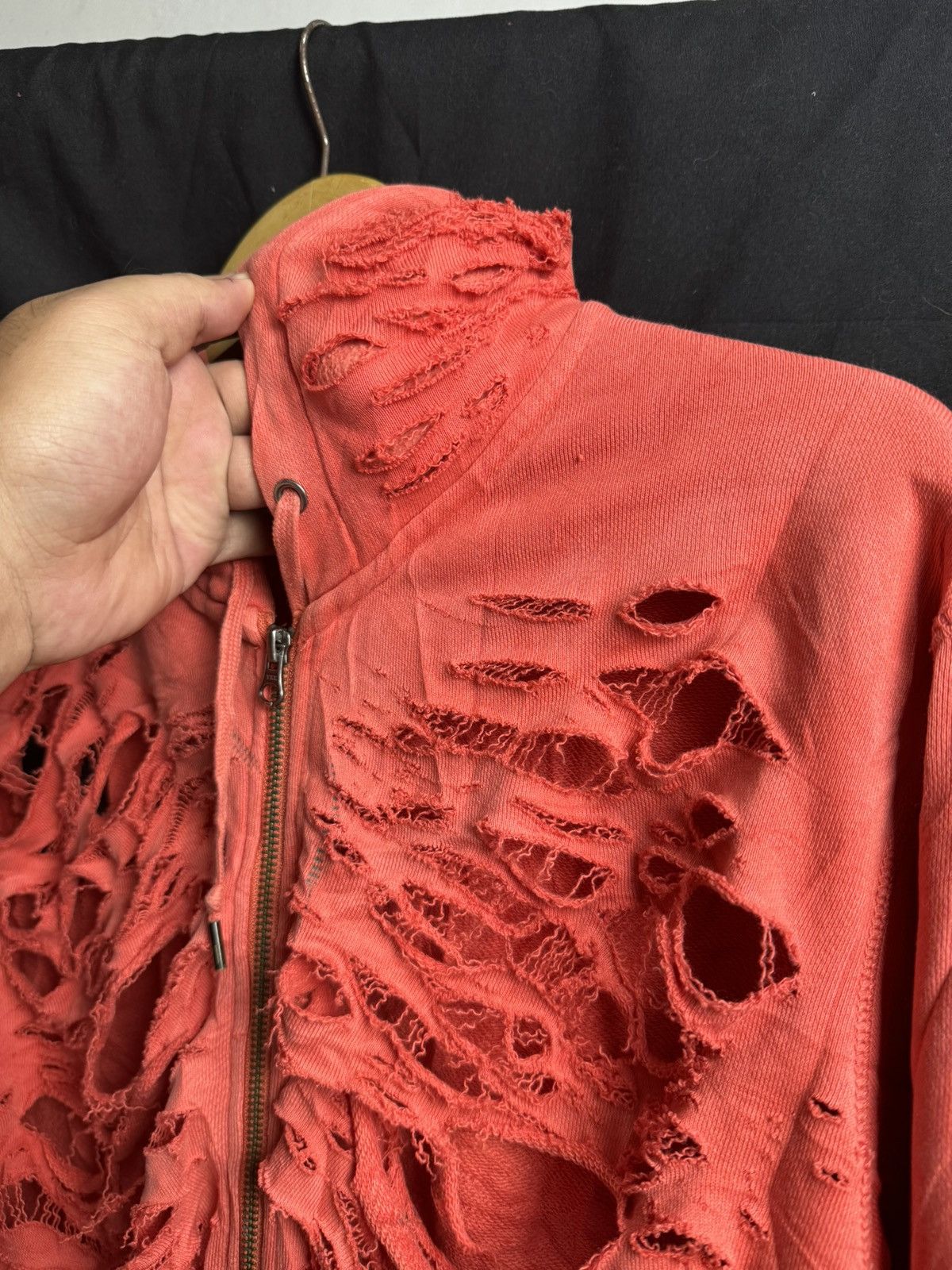 If Six Was Nine × Japanese Brand × PPFM Distressed Japanese Zipper Hoodie Uniqlo lgb ifsix style Size US XL / EU 56 / 4 - 9 Thumbnail