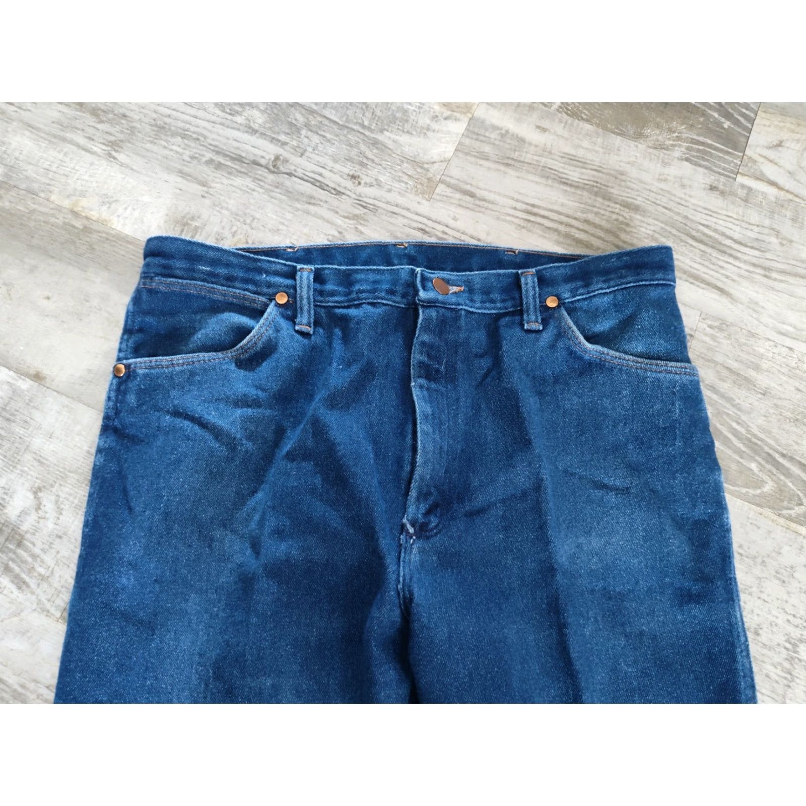 Wrangler VINTAGE Wrangler Men's Jeans 36x31 Dark Blue Cowboy Cut 90s Western Mid Rise Straight Fit Made in USA Size US 36 / EU 52 - 6 Thumbnail